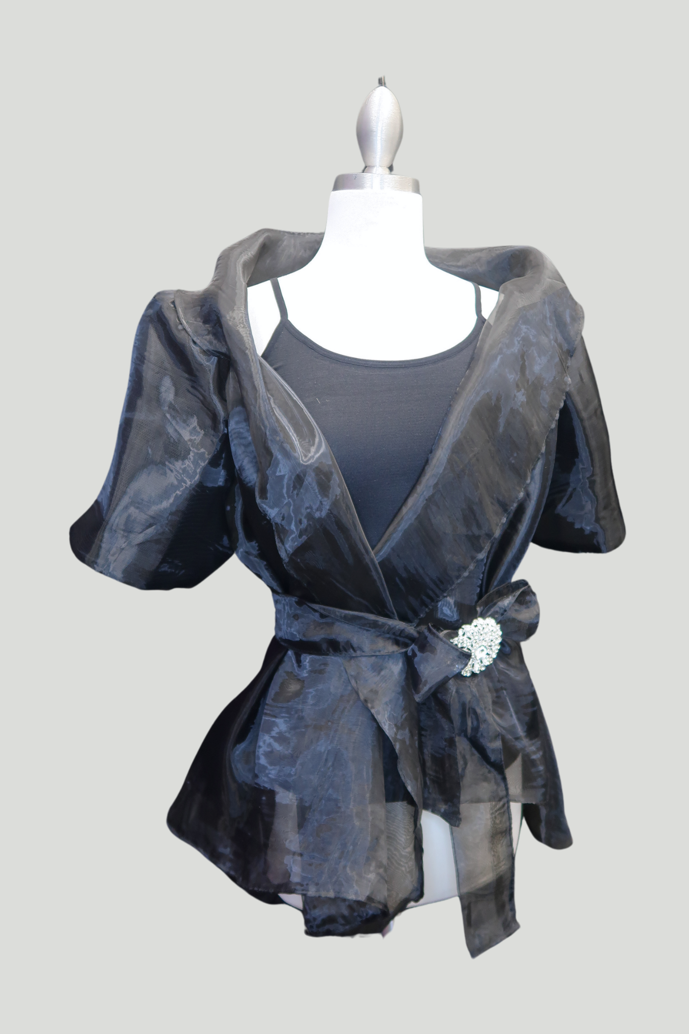 Black Mestiza Wrap Blouse