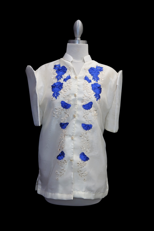 Mestiza Barong Blouse - Royal Blue 2