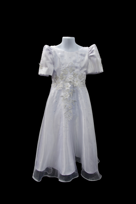 Girl's Filipiniana Gown - White