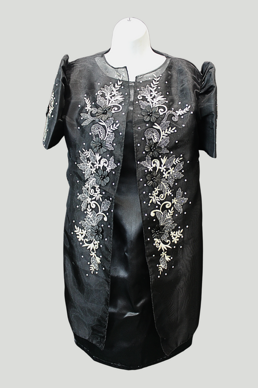 "Luna" Two-Piece Blazer & Satin Mini Dress Set