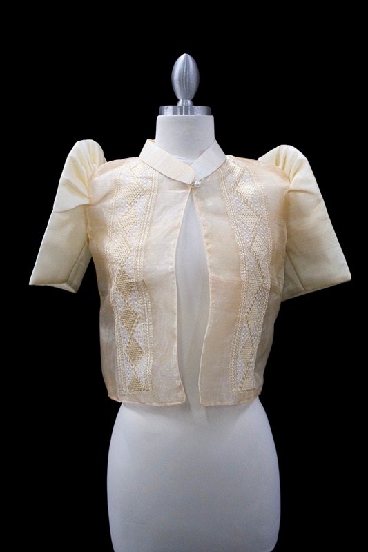 Diamond Single Button Bolero - Beige