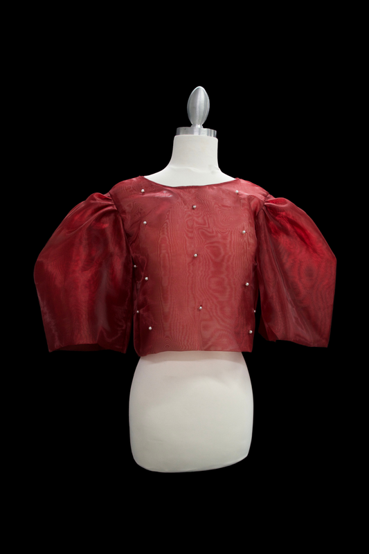 Modern Pearl Kimona - Burgundy