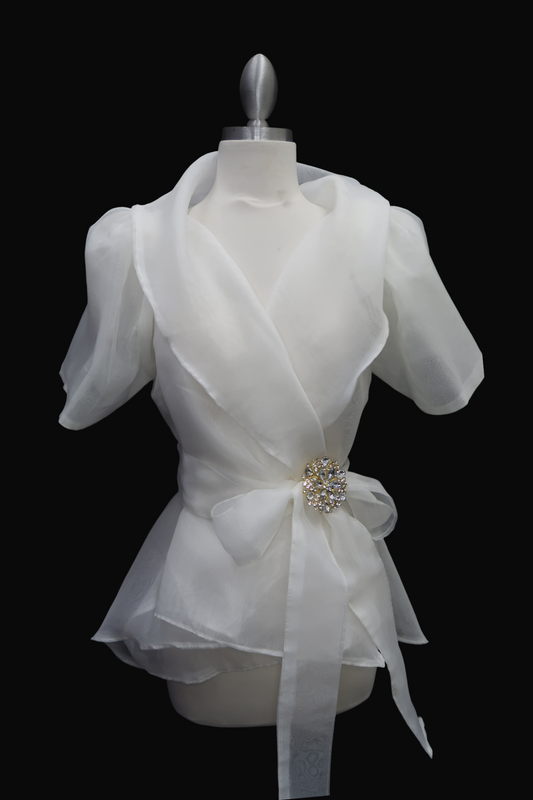 White Mestiza Wrap Blouse