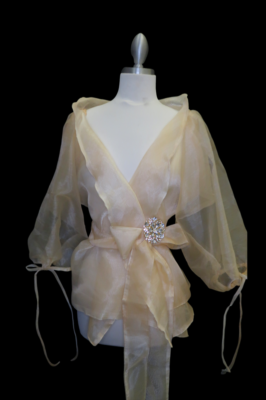 Beige Long Sleeve Wrap