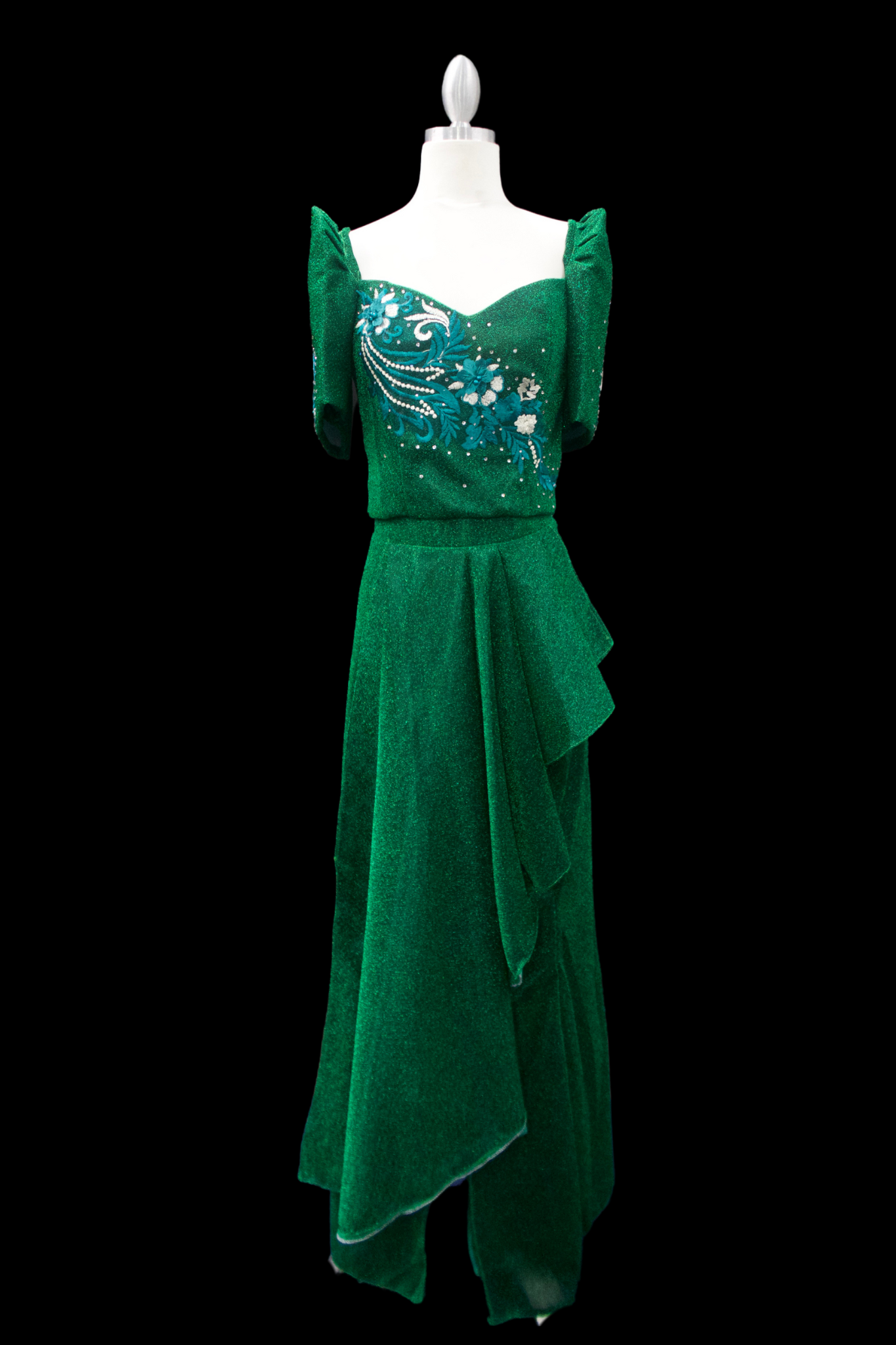 Kathryn Mestiza Top & Skirt - Emerald Green