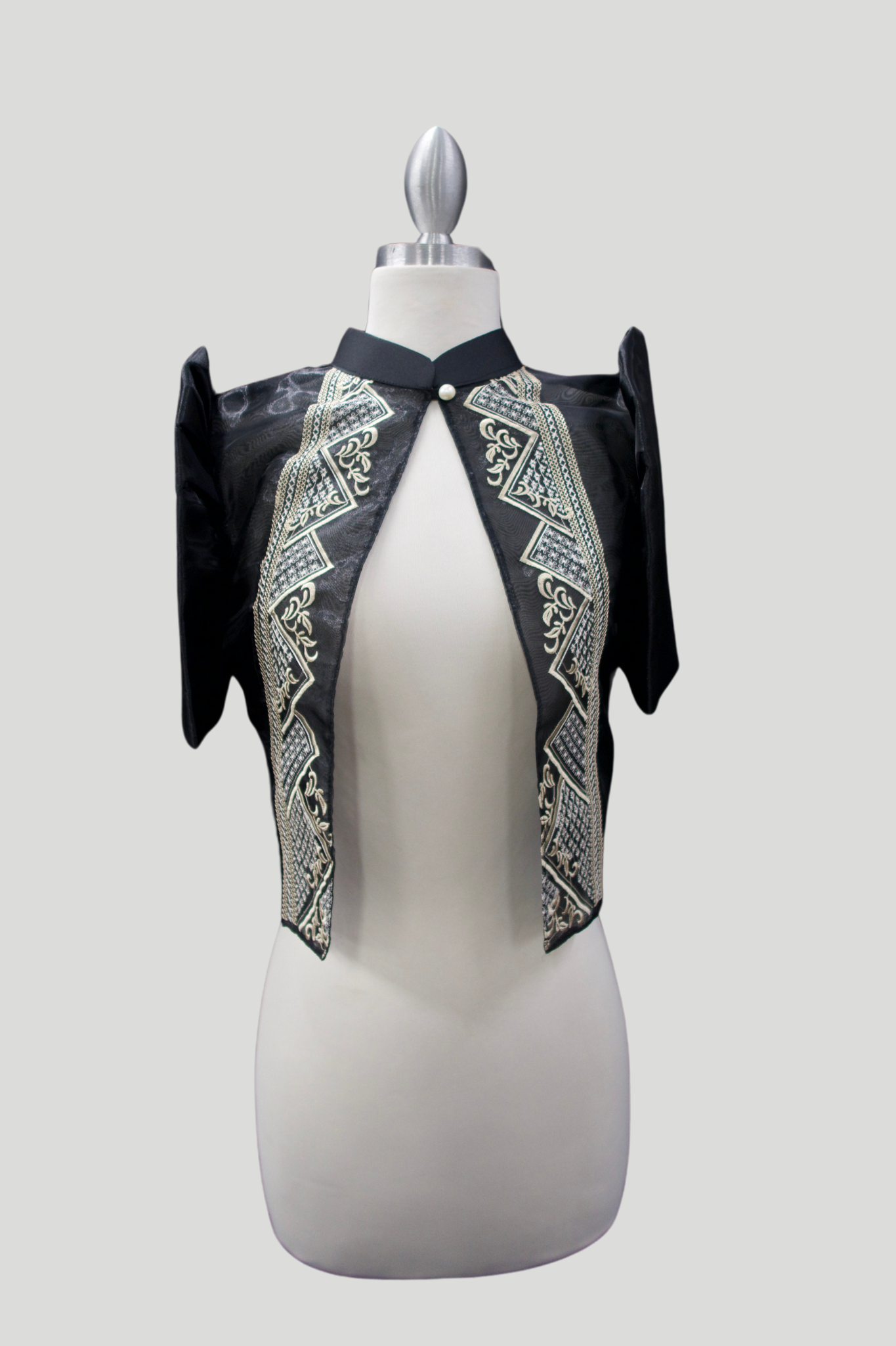Triangle Single Button Bolero - Black