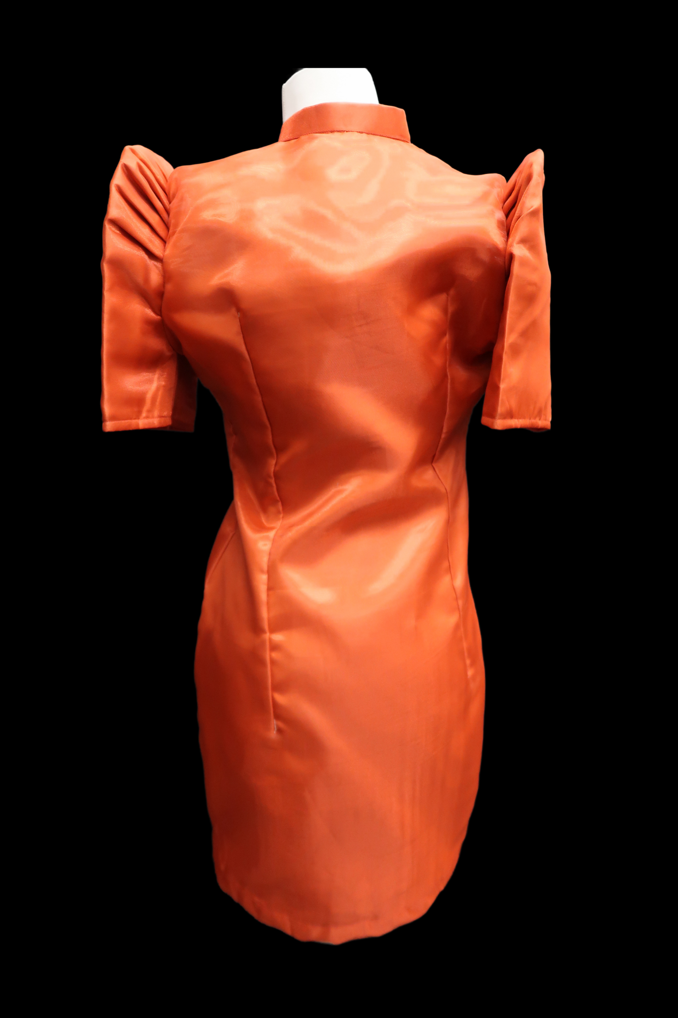Martina Satin Barong Dress - Terracotta