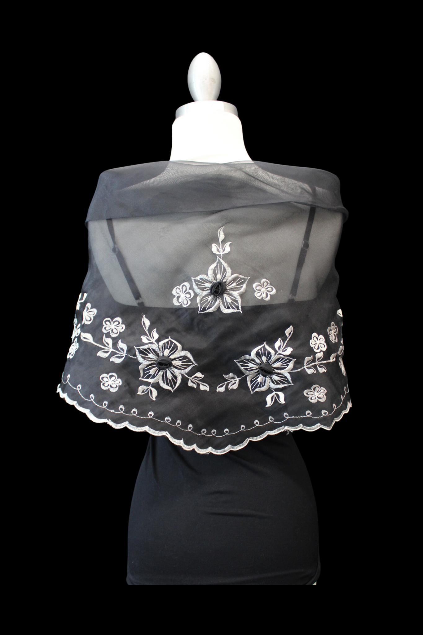 Embroidered Alampay - Black #2