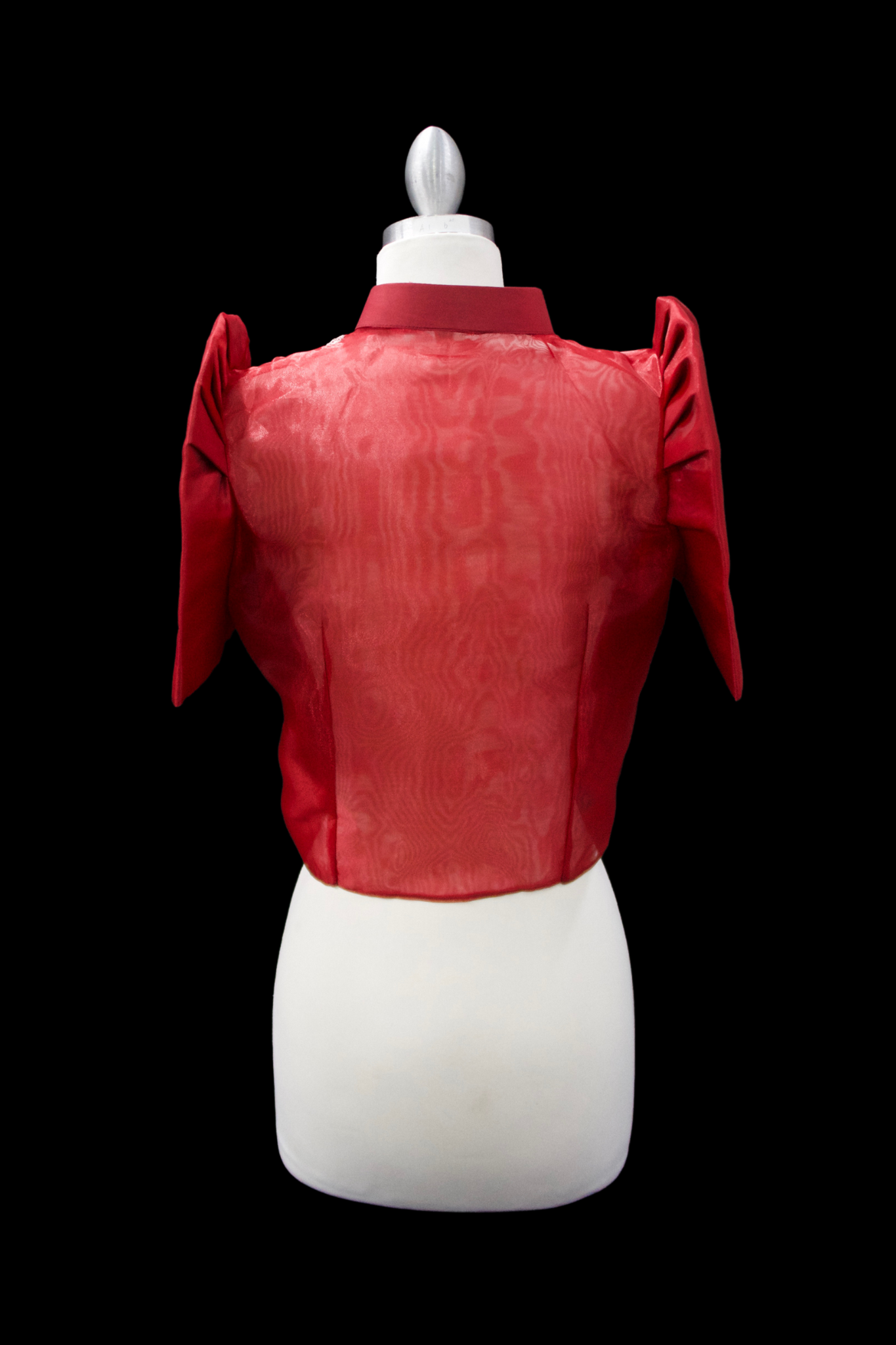 Diamond Single Button Bolero - Burgundy