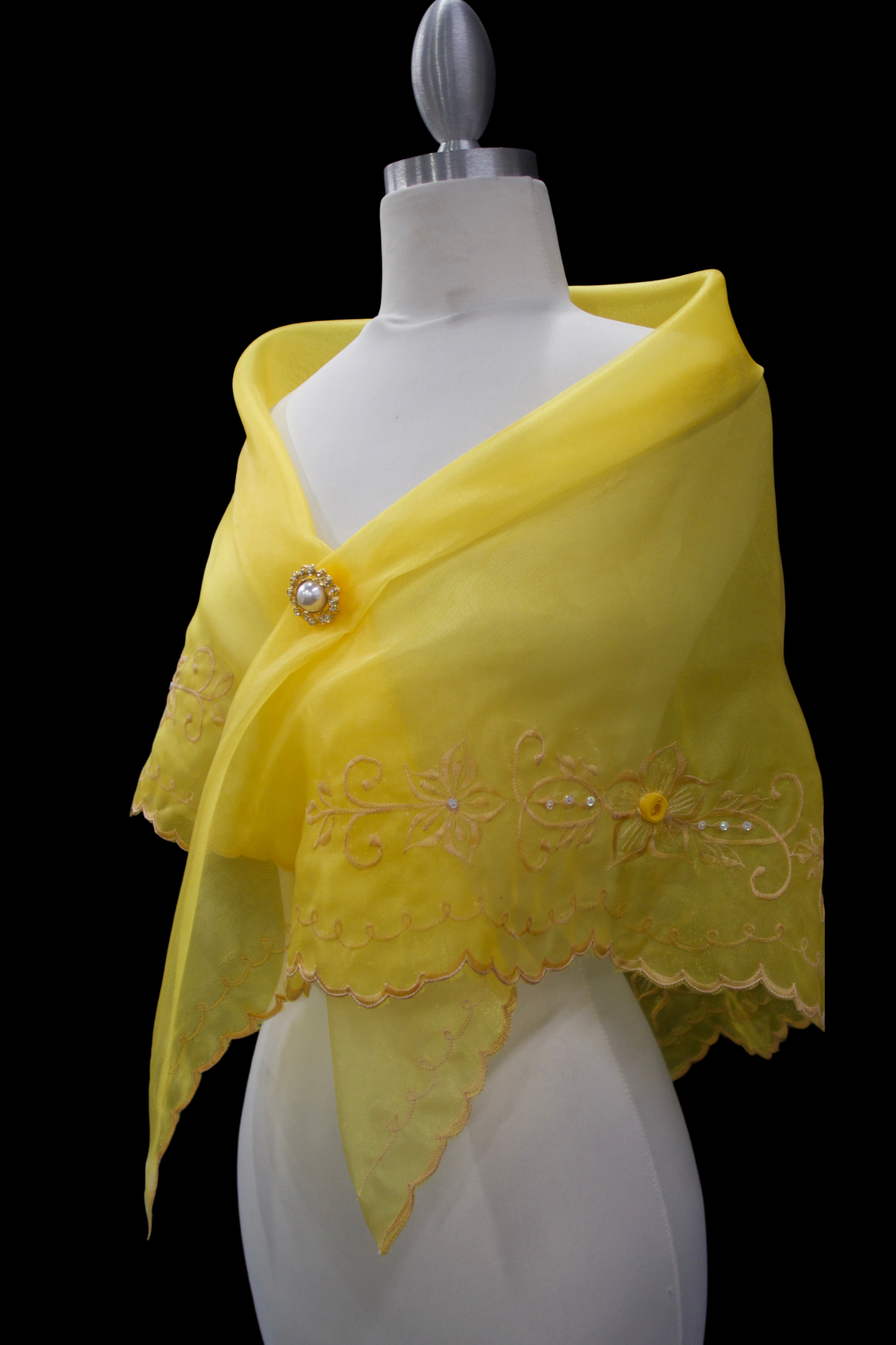 Embroidered Alampay - Yellow