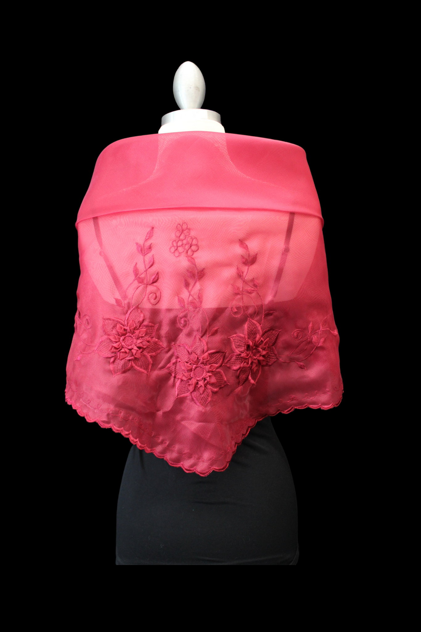 Embroidered Alampay - Burgundy