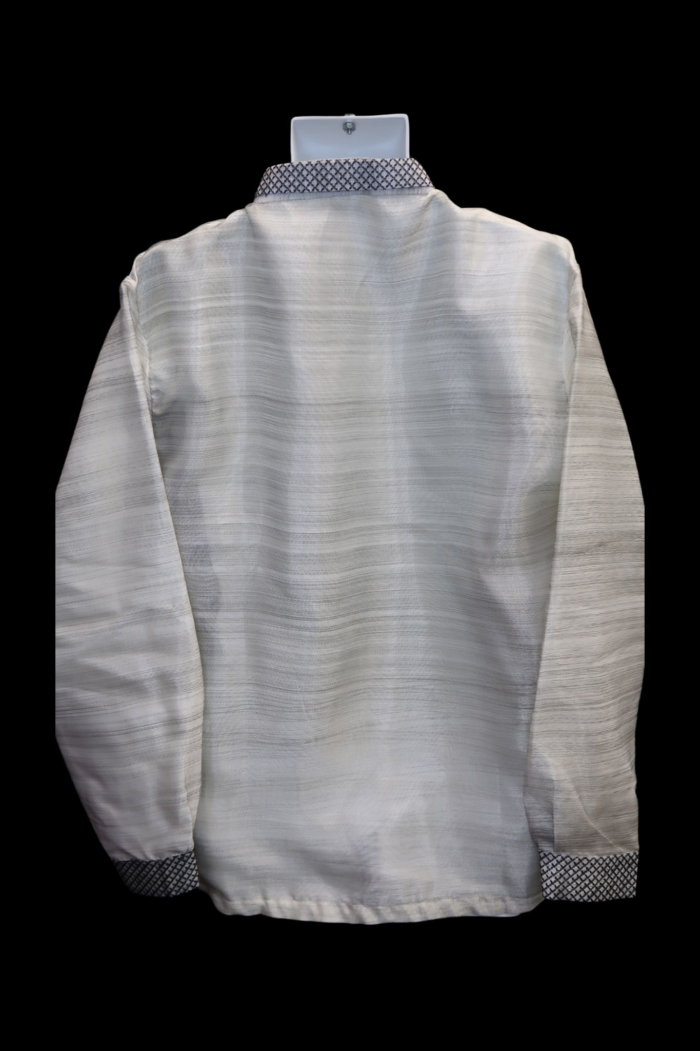 Pina Black Organza Barong - RA36