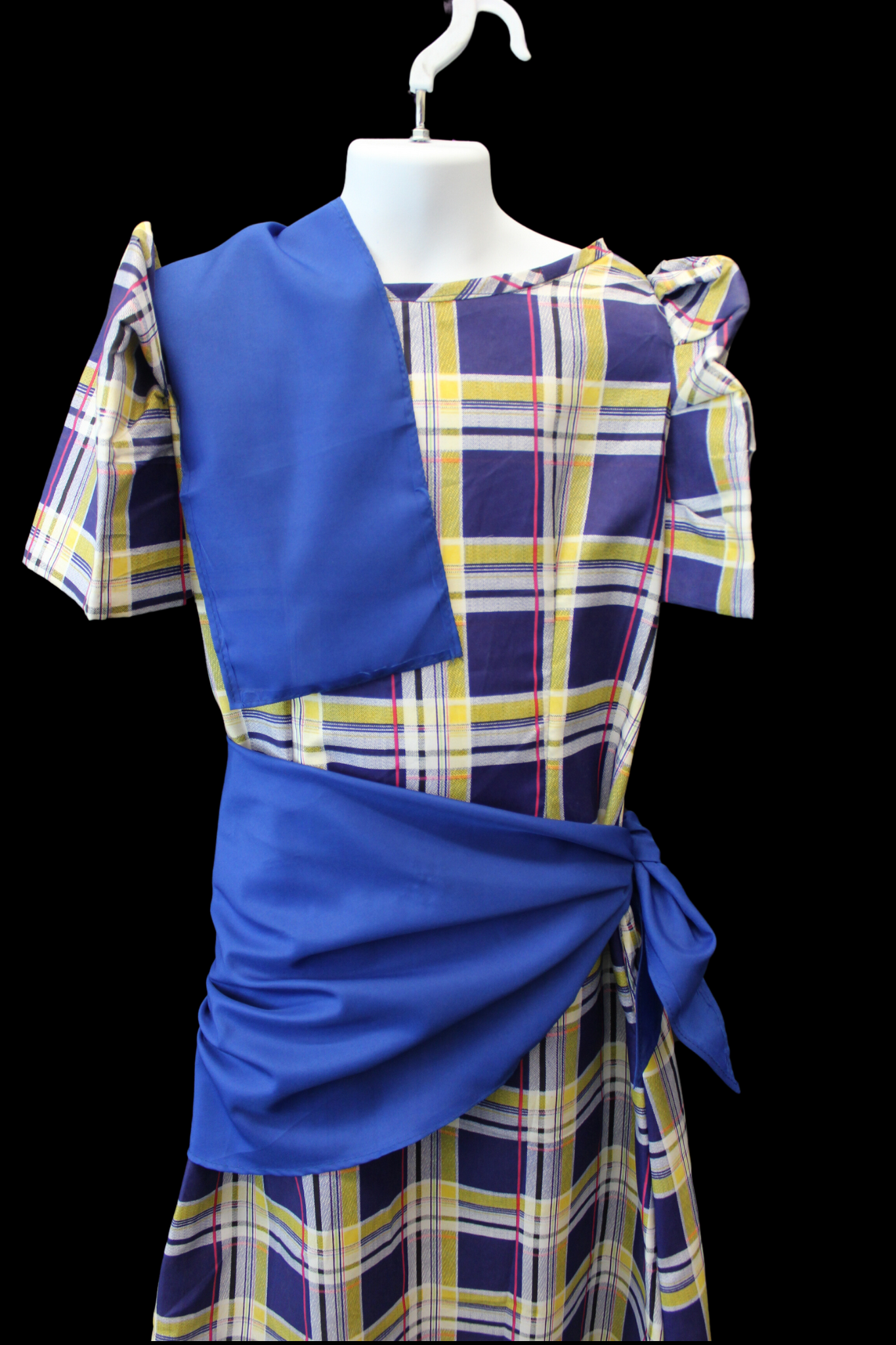 Girl's Balintawak Plaid Dress - Blue