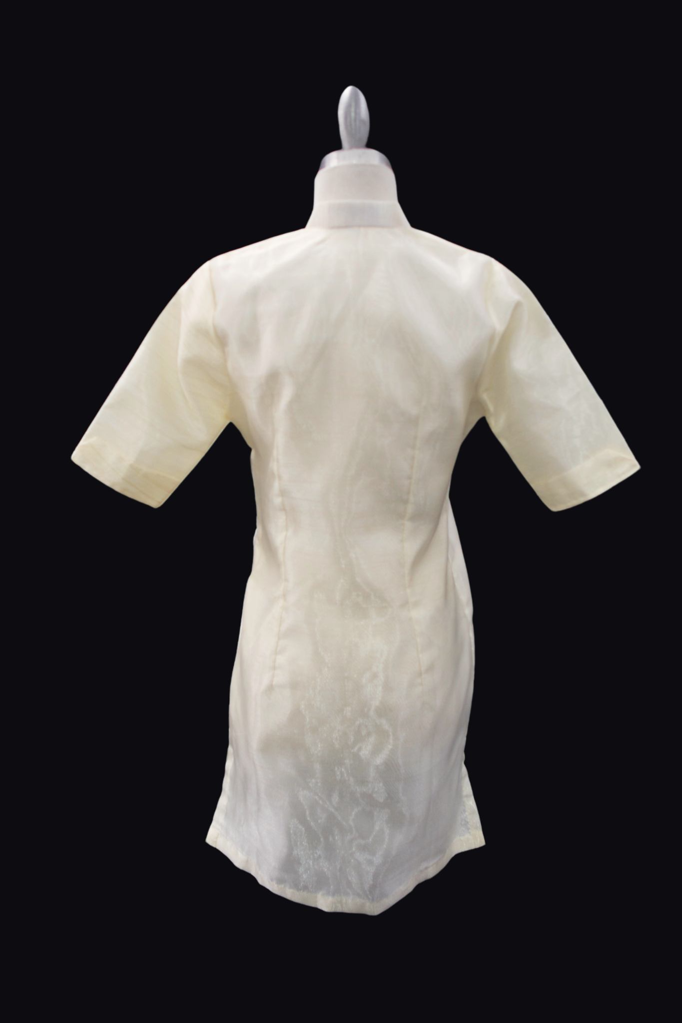 3/4 Sleeve Geena Barong Dress - Beige