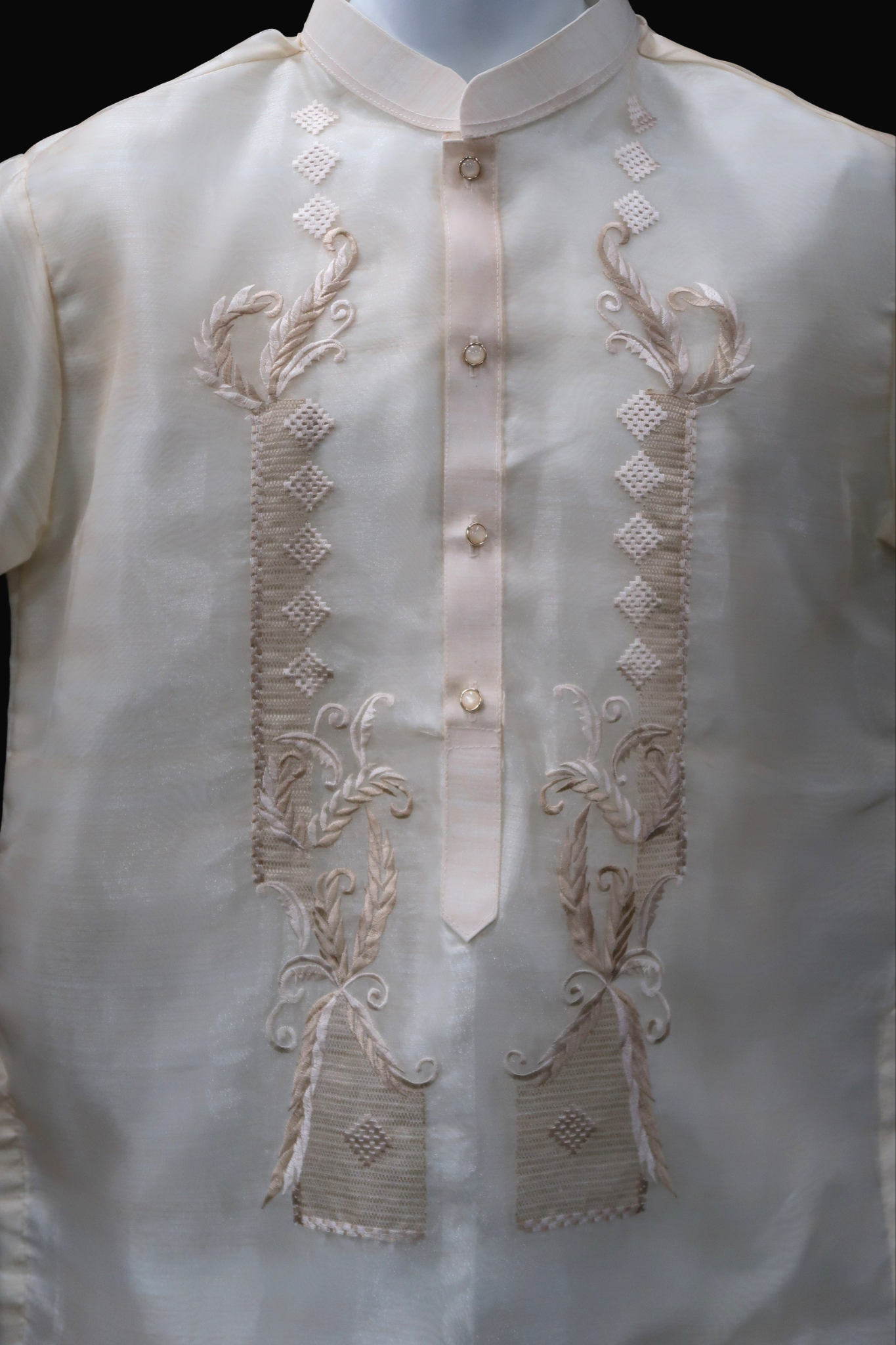 Short Sleeve Pina Organza Barong - Mateo