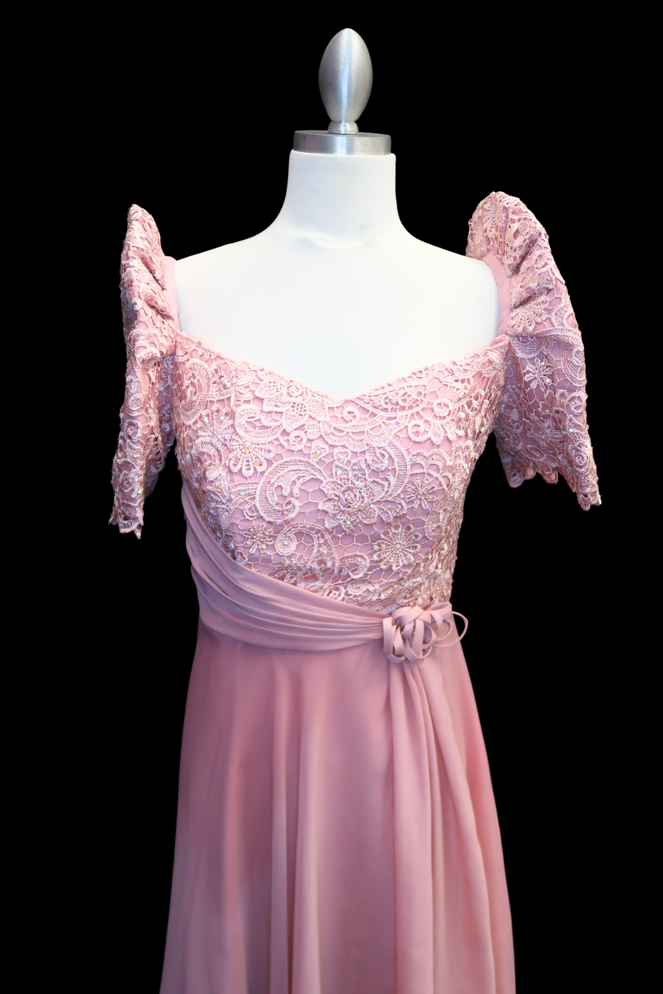 Prada Lace Mestiza Gown - Old Rose