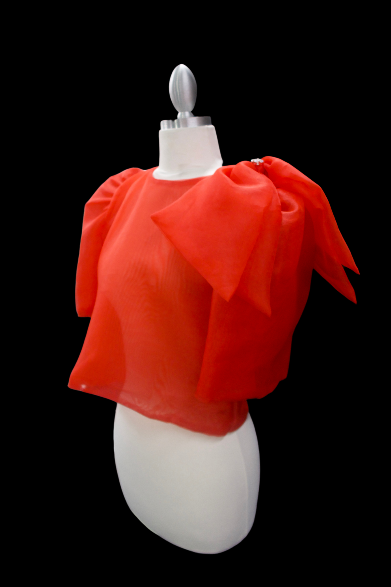 Mara Blouse w/ Bow - Red