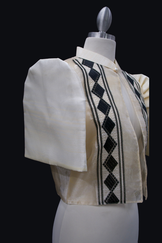 Diamond Single Button Bolero - Beige