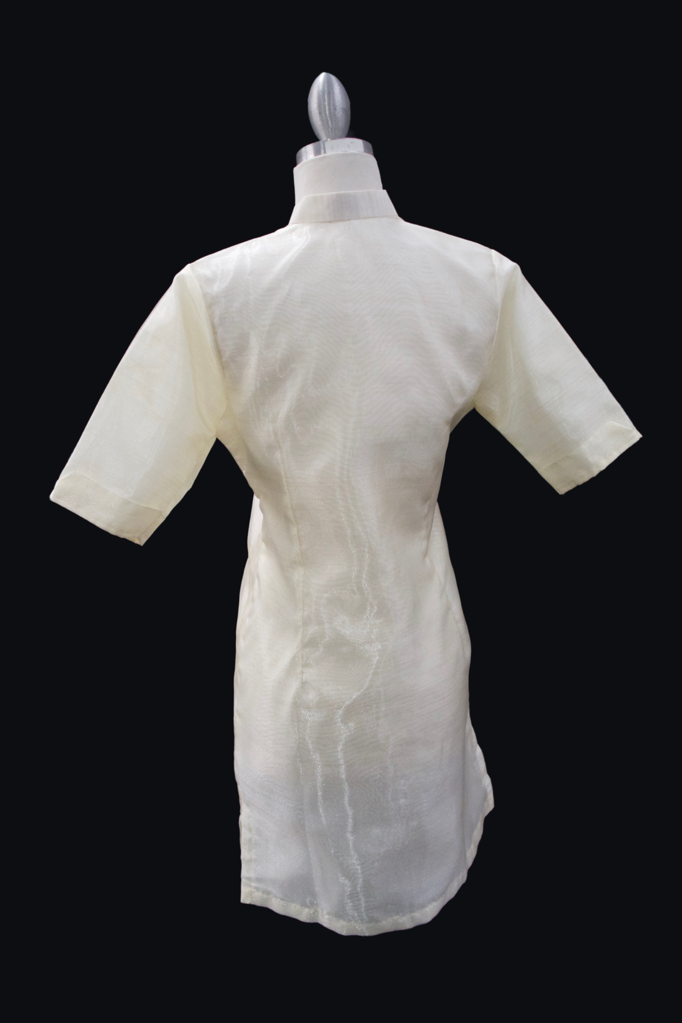 3/4 Sleeve Geena Barong Dress - Beige 3