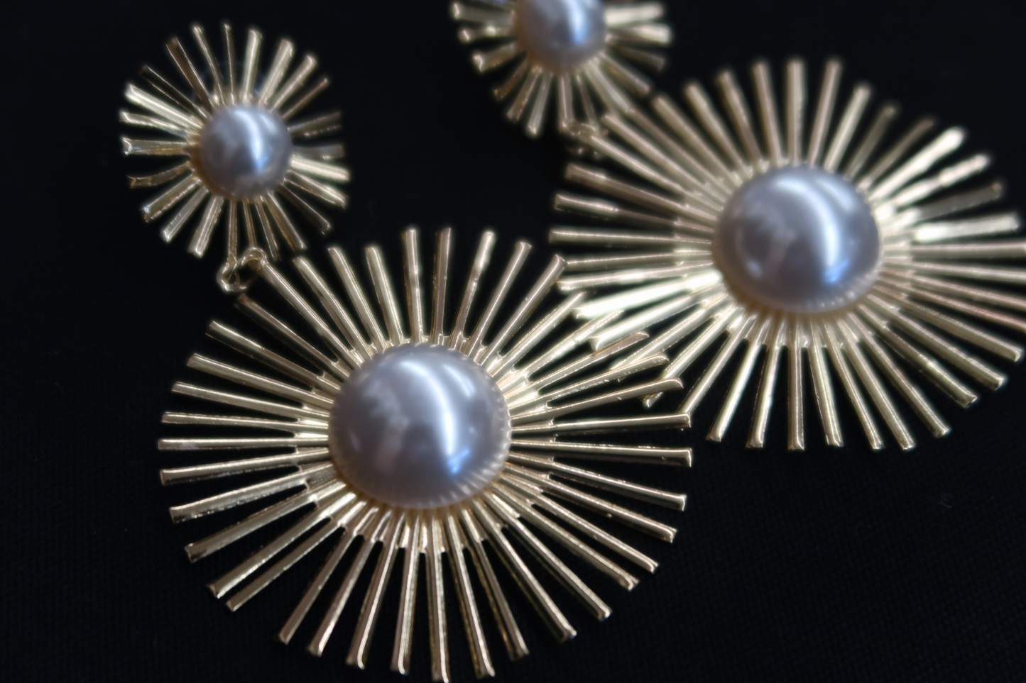 Round 'Sunburst' Earrings