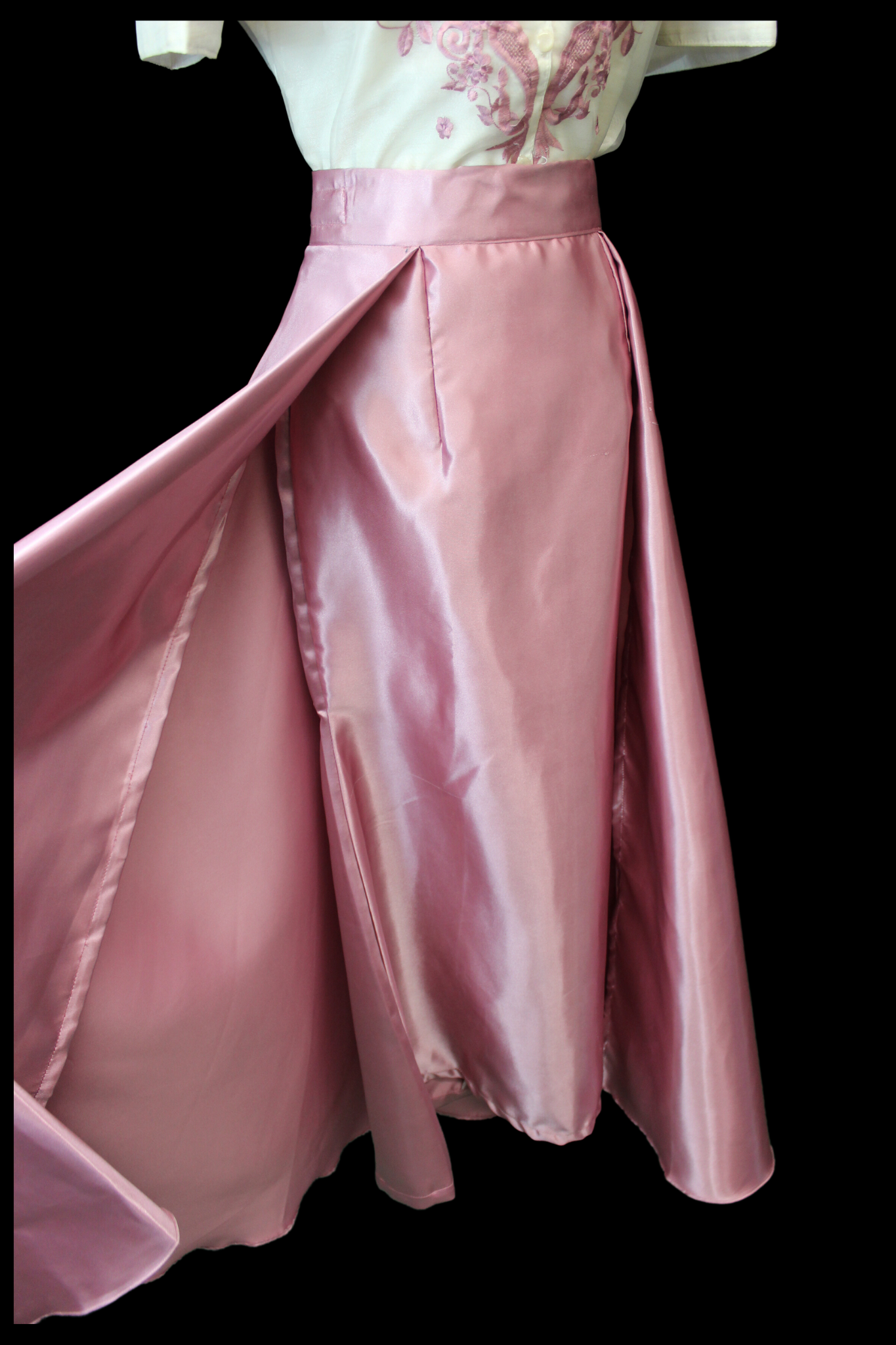 Satin A-Line Skirt
