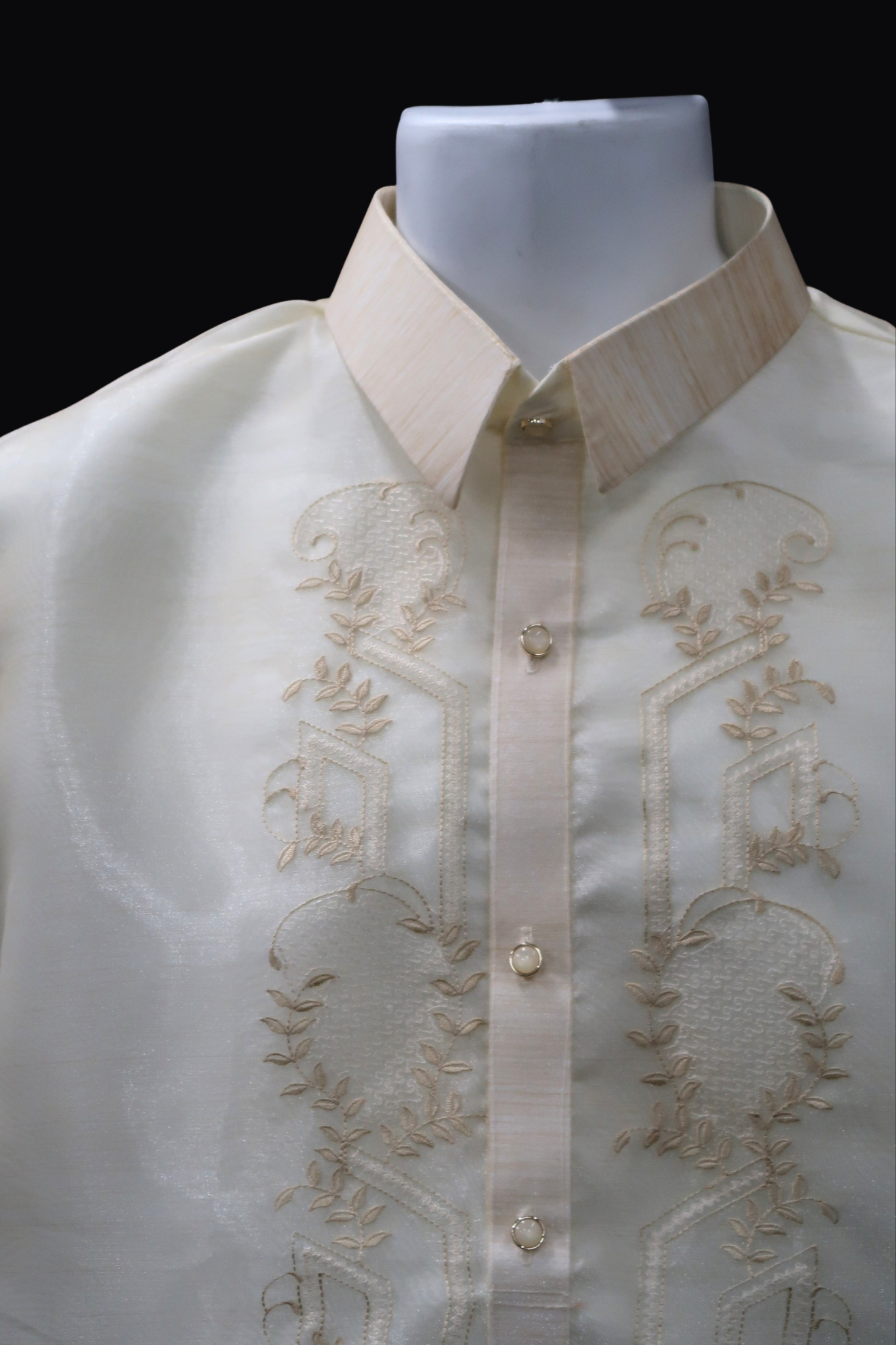 Short Sleeve Pina Organza Barong - Emiliano