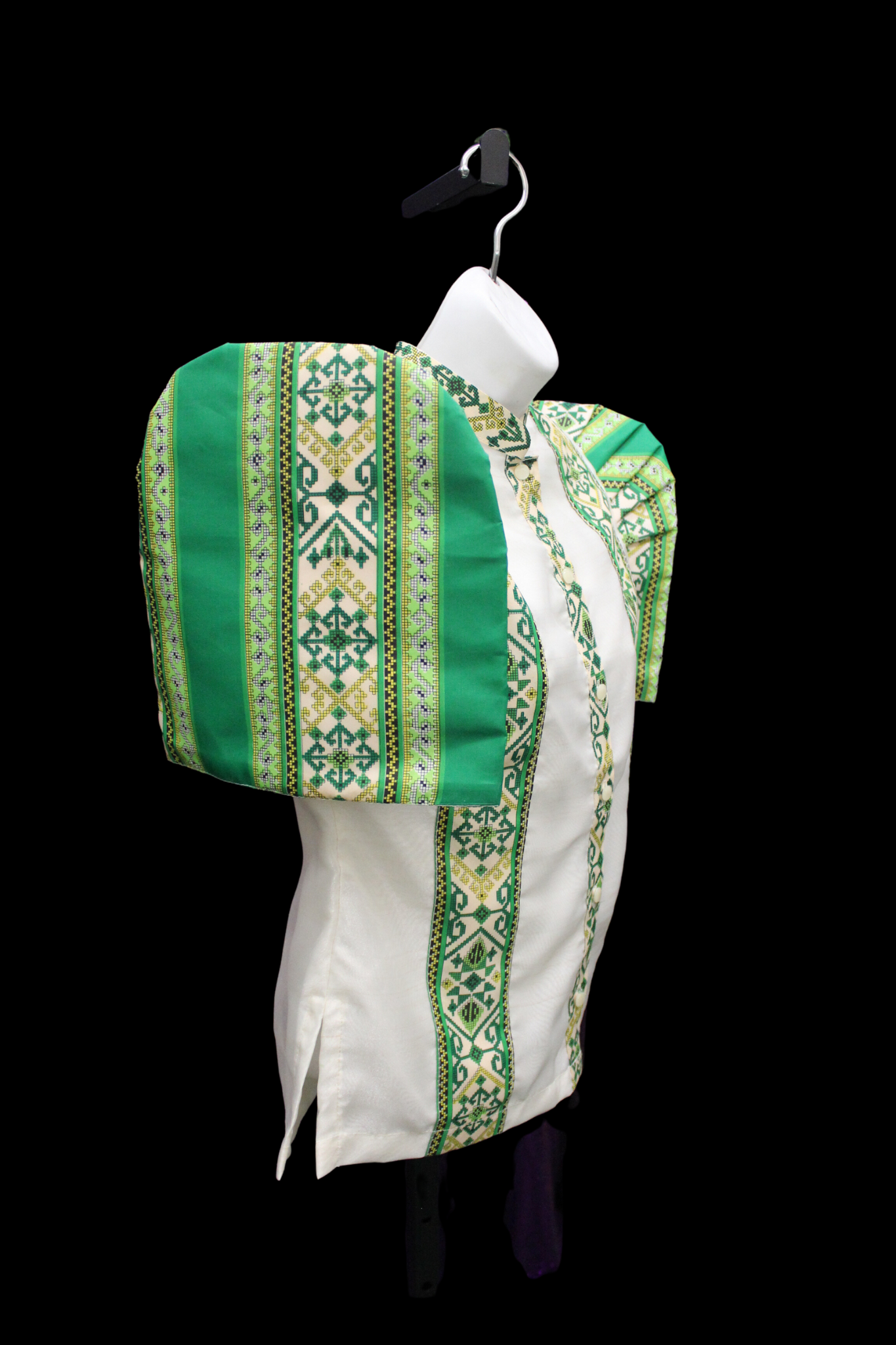 Tribal Print Inspired Mestiza Blouse - Green