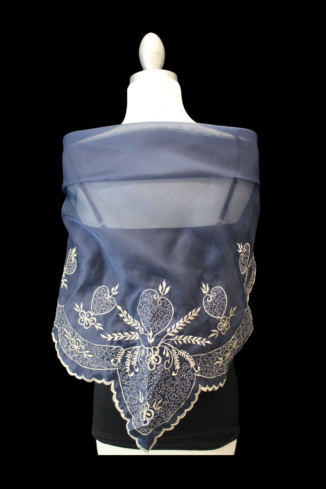Embroidered Alampay - Navy Blue