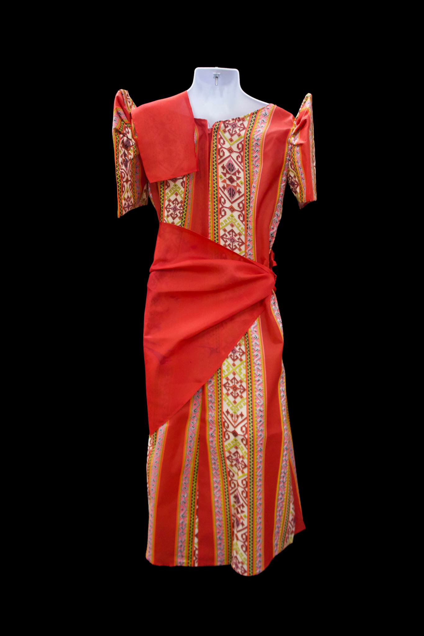 Girl's Balintawak Tribal Dress - Red