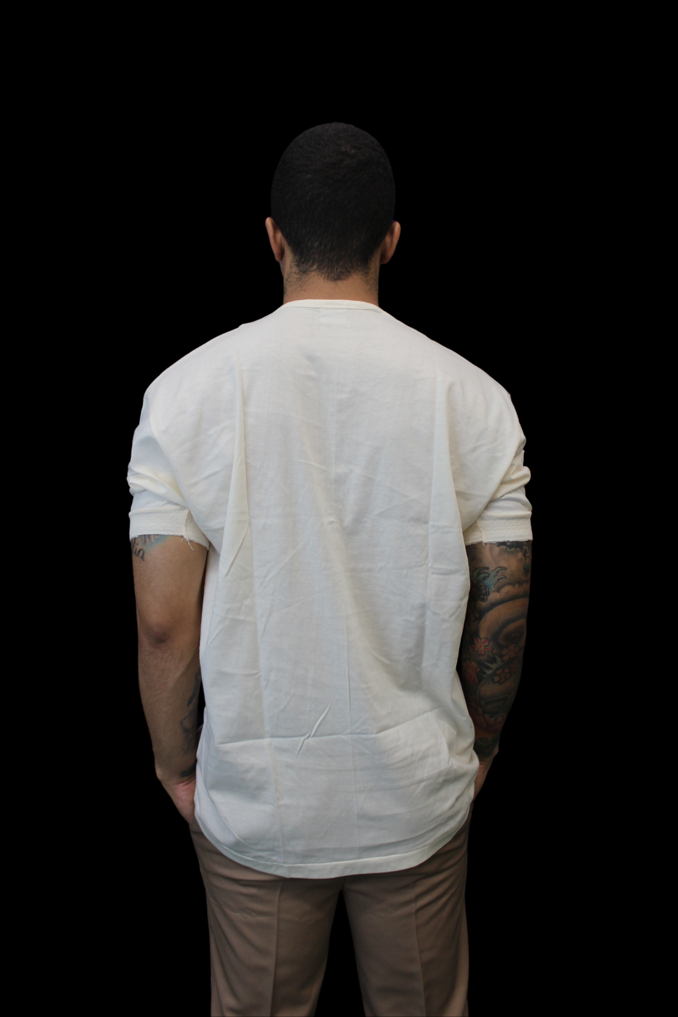 Beige Camisa De Chino - Short Sleeve