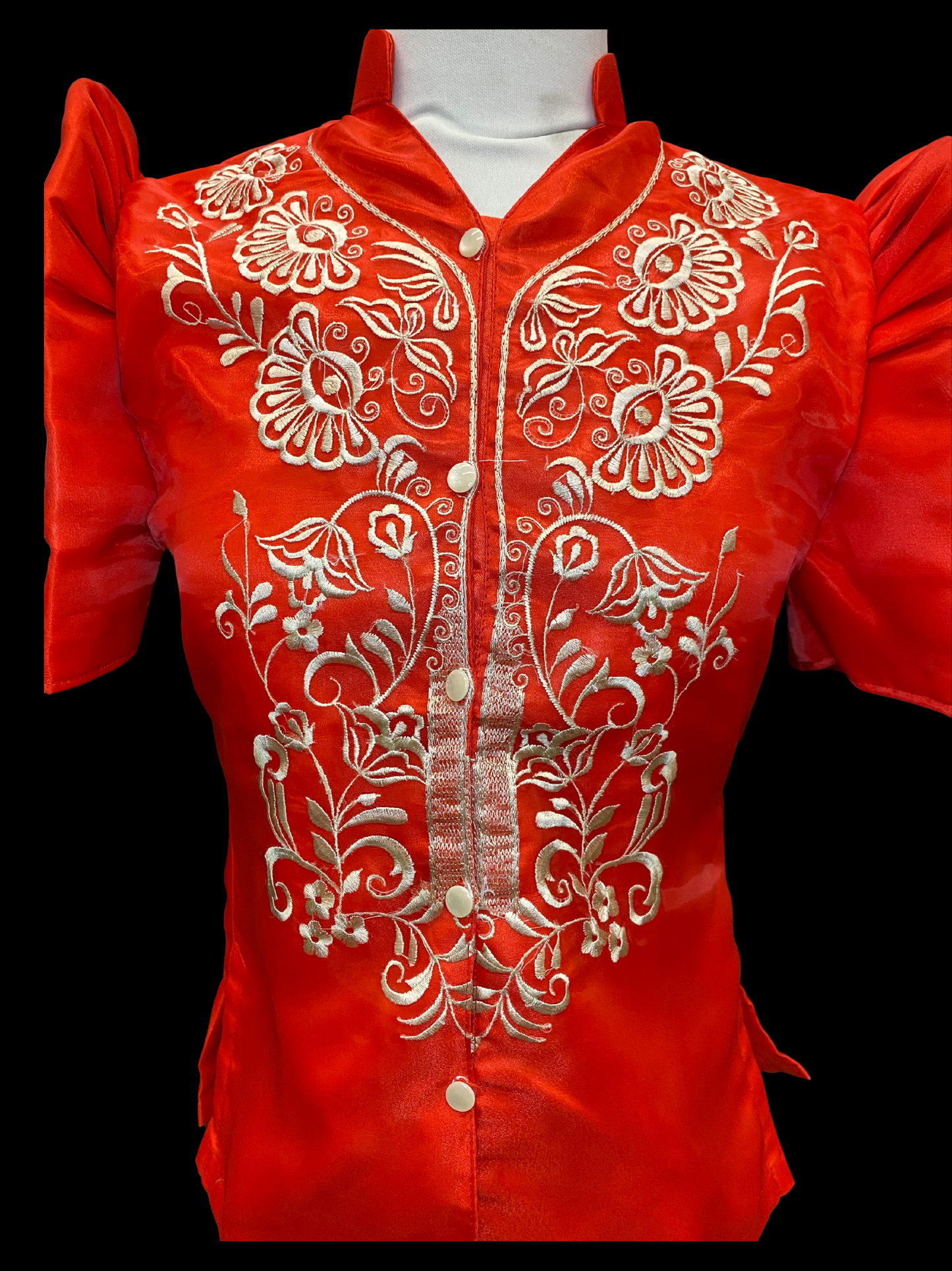 Red Satin Mestiza Blouse