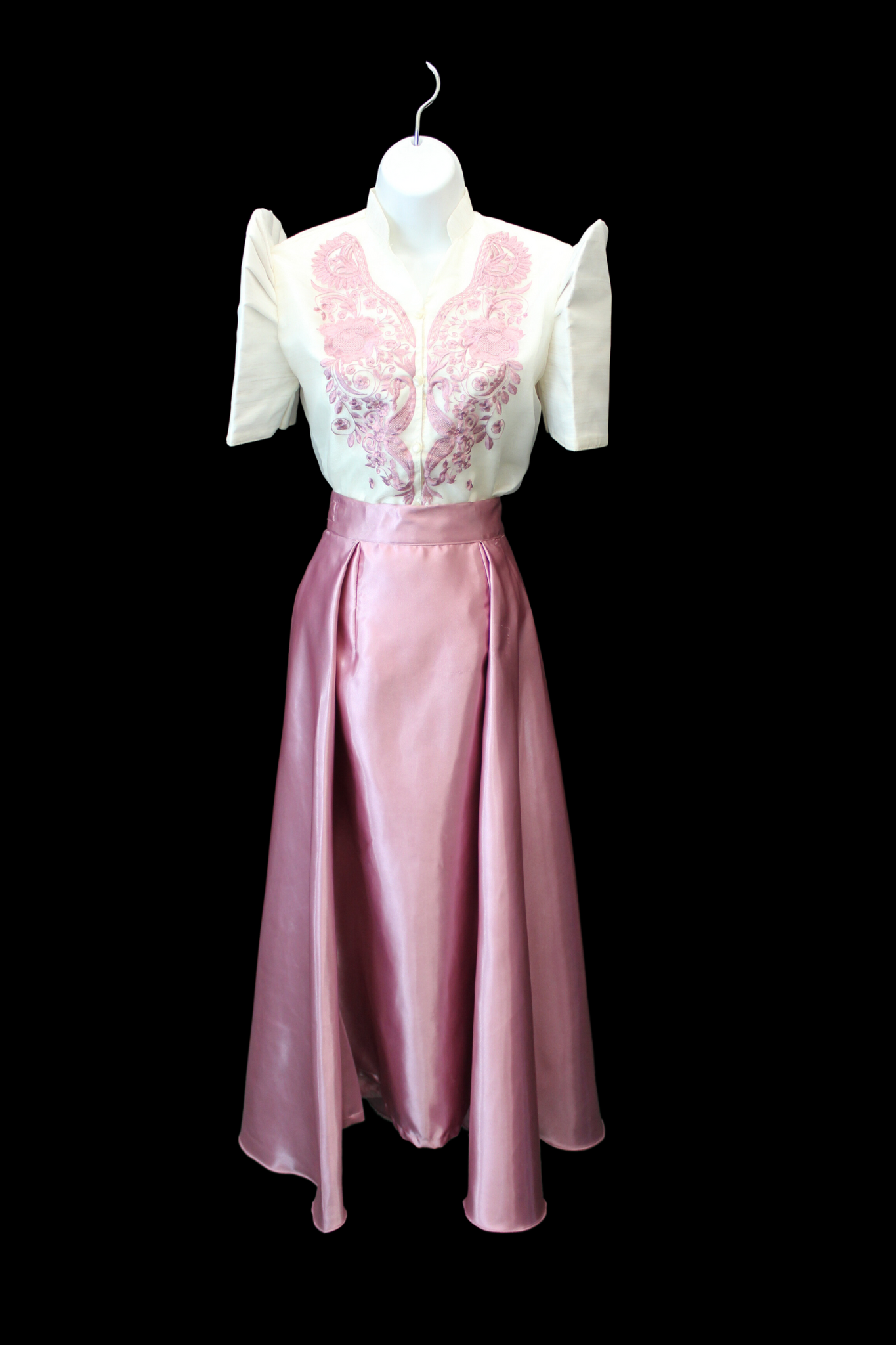 Satin A-Line Skirt