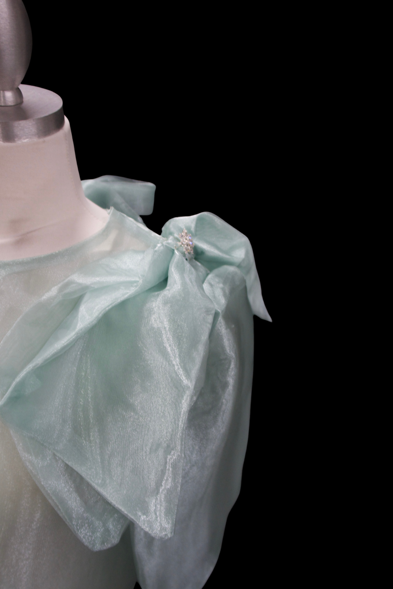 Mara Blouse w/ Bow - Sage Green