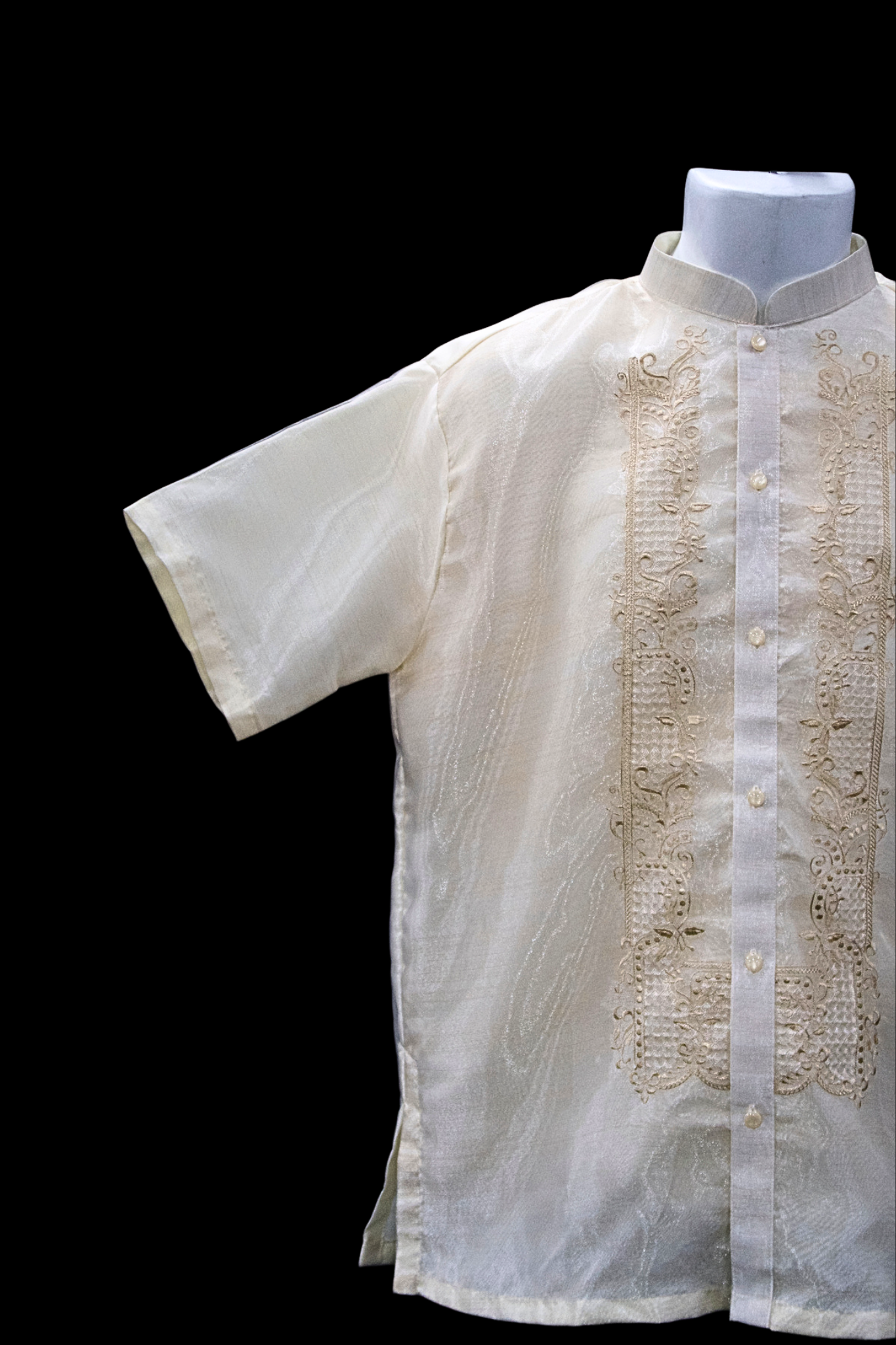 Short Sleeve Barong - Beige