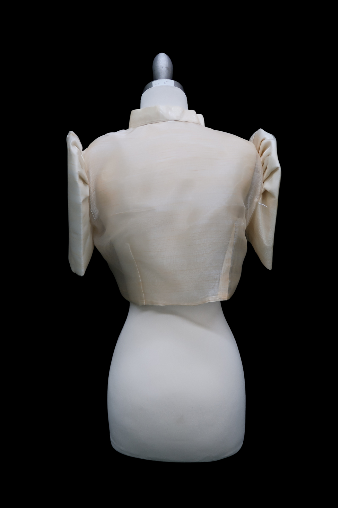 Button Up Crop Bolero - Beige