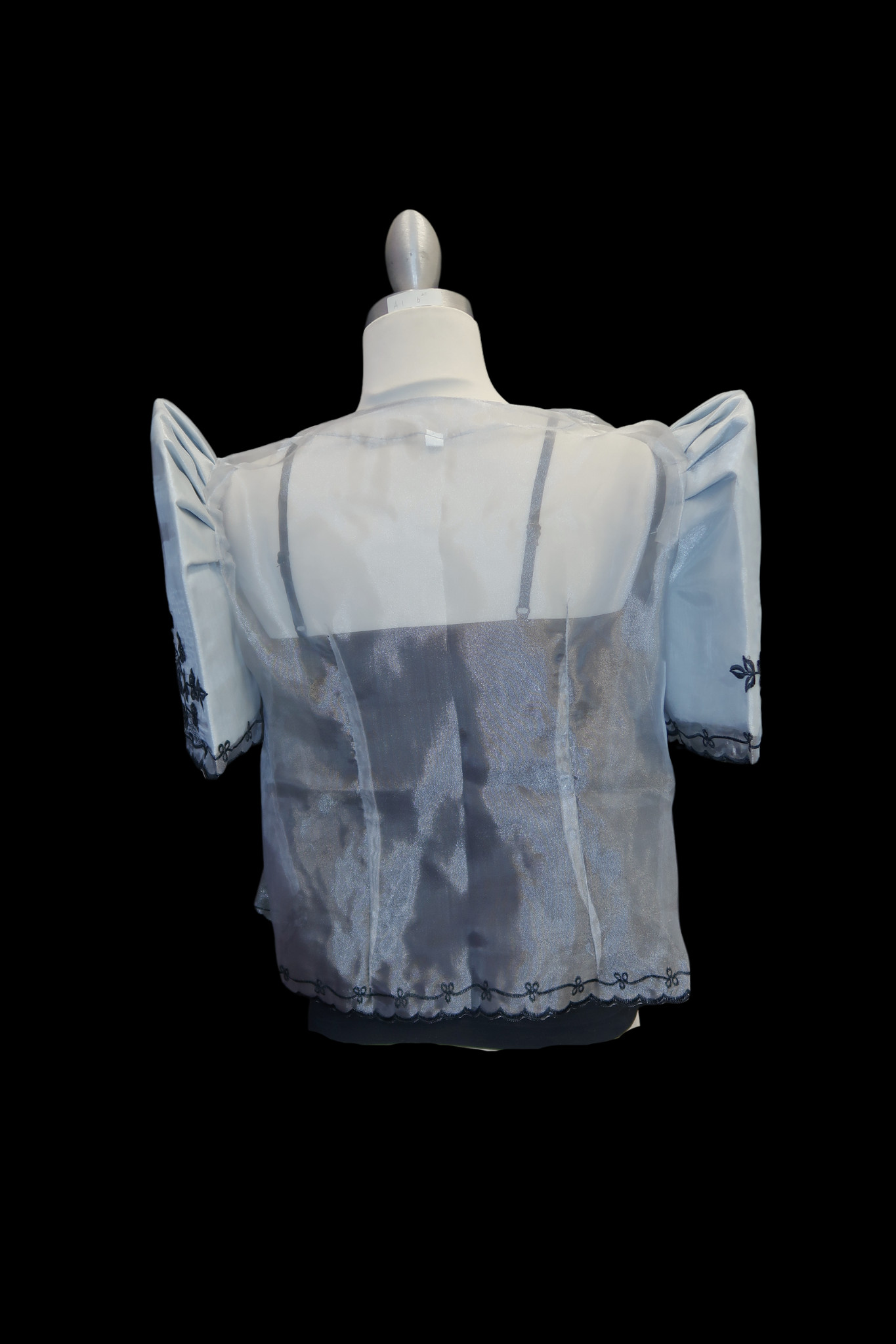Light Gray/Black Lace Bolero