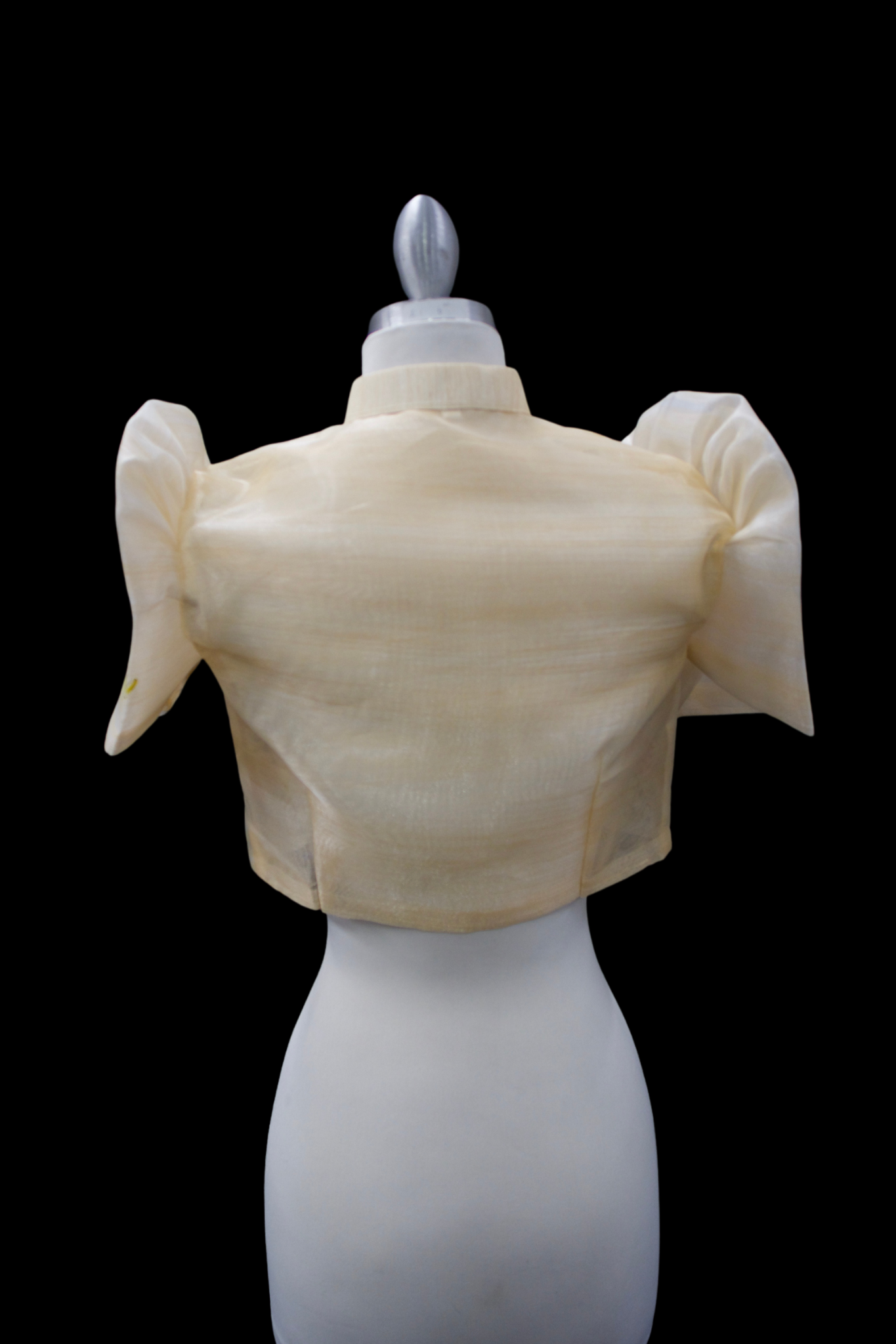 Hand Painted Single Button Bolero - Beige