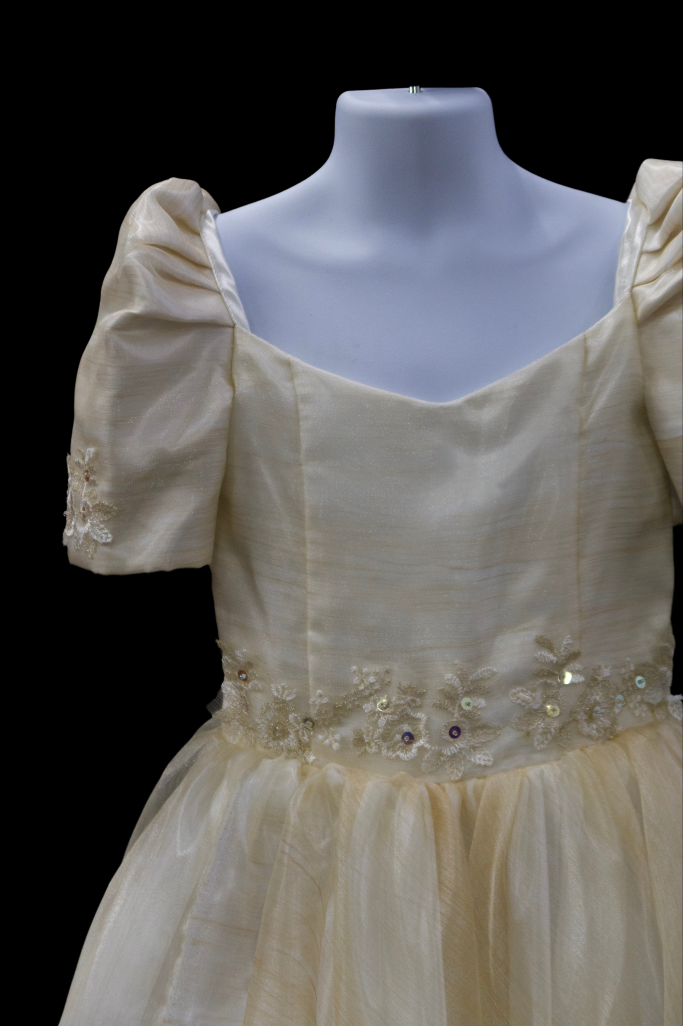 Girls' Filipiniana Gown - Beige