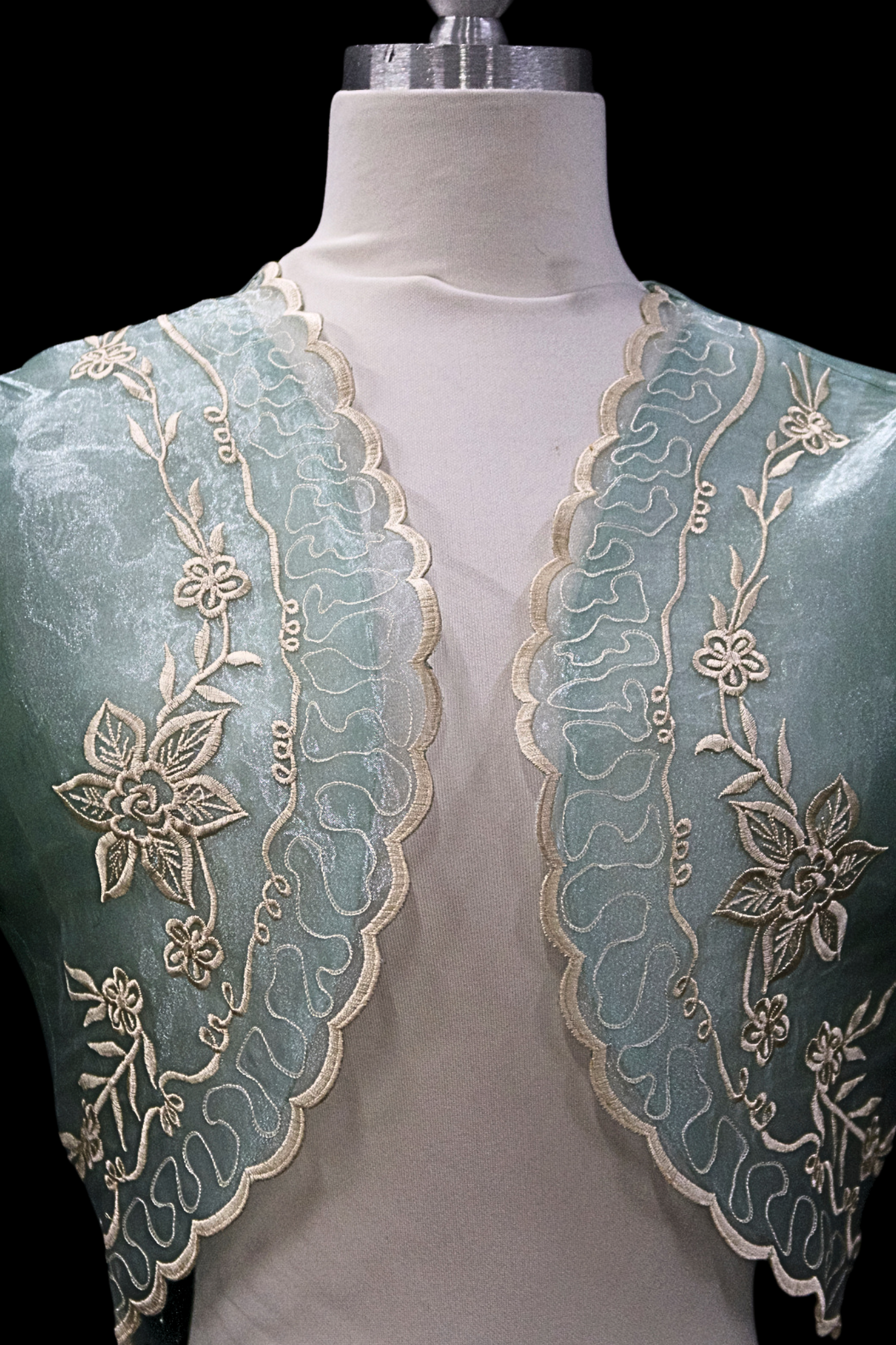 Crop Lace Bolero - Sage Green