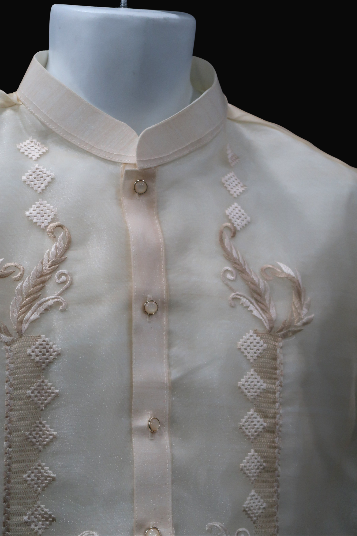 Short Sleeve Pina Organza Barong - Mateo