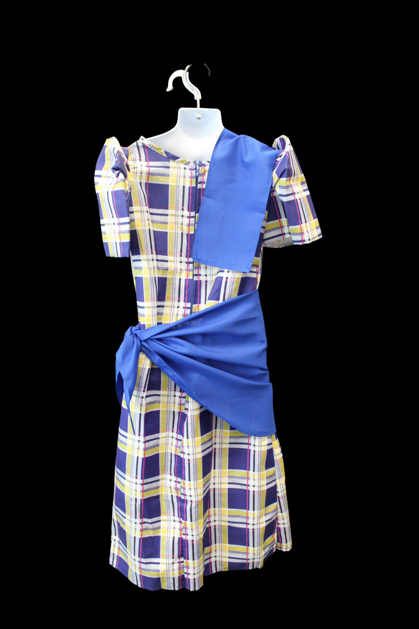 Girl's Balintawak Plaid Dress - Blue