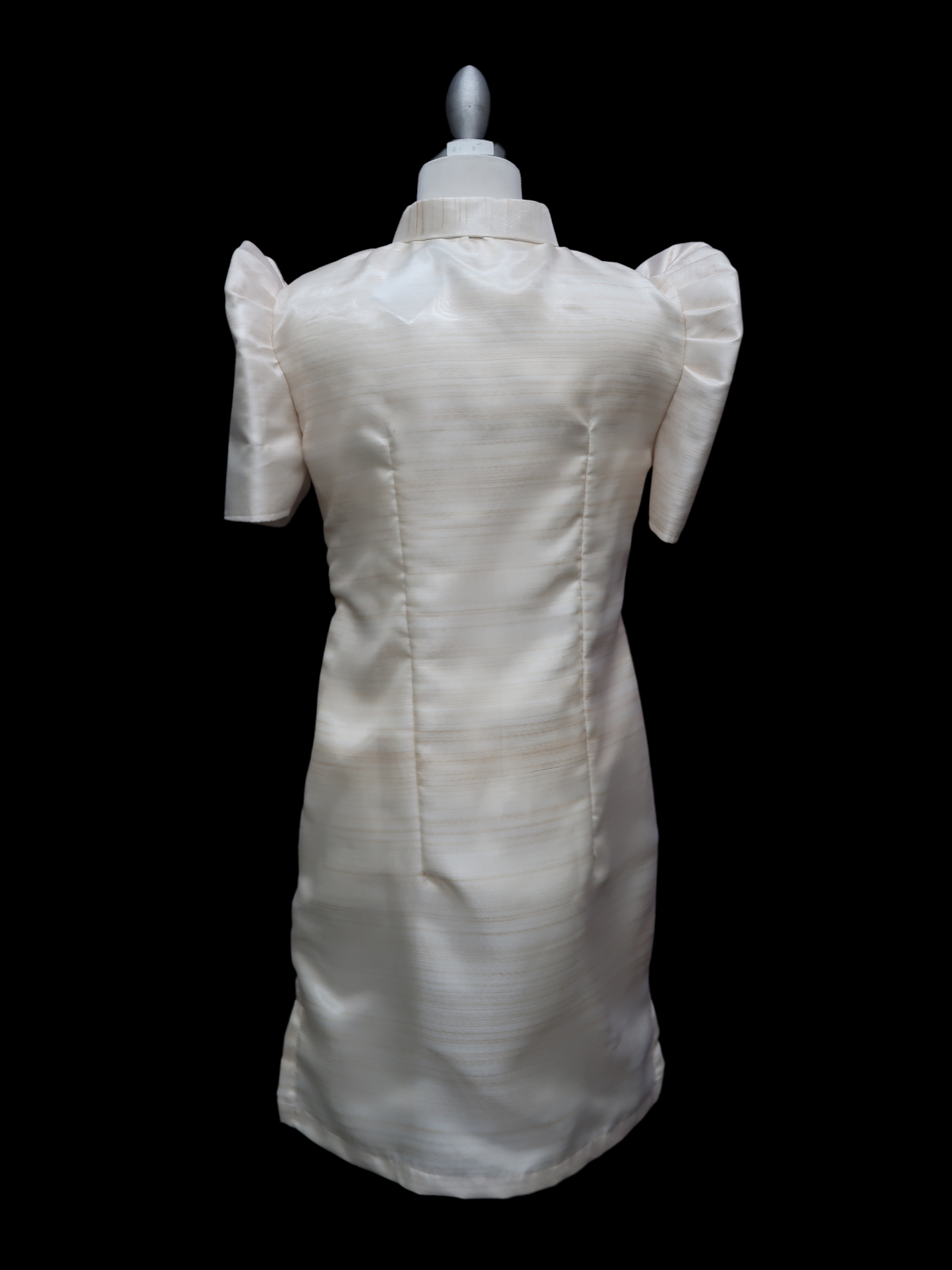 Satin Barong Dress - Beige 2