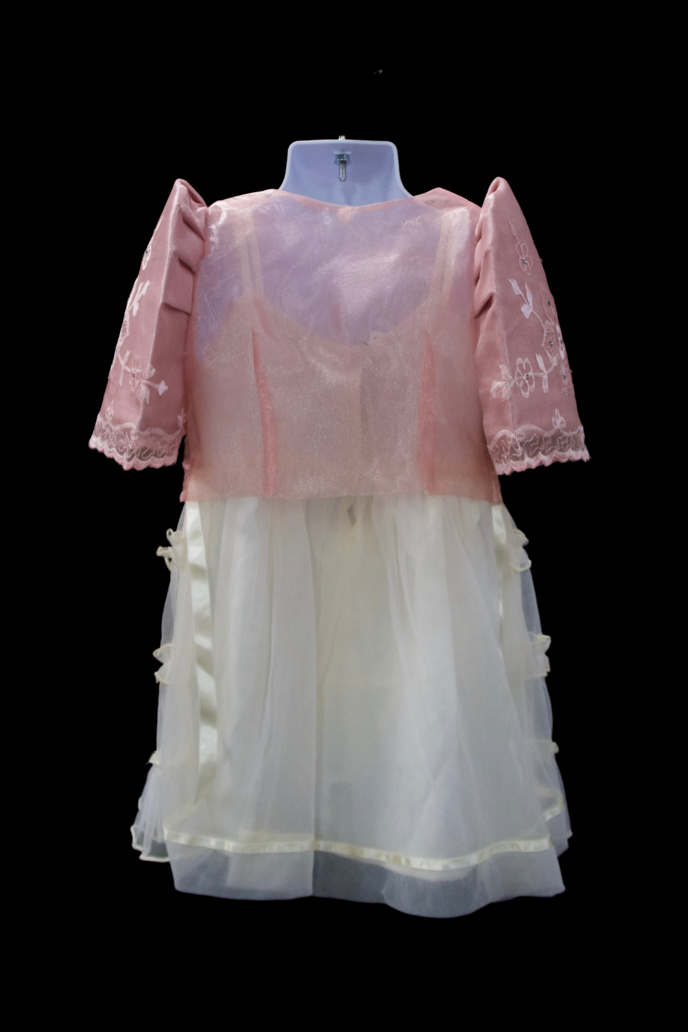 Kid's Crop Lace Bolero - Pink