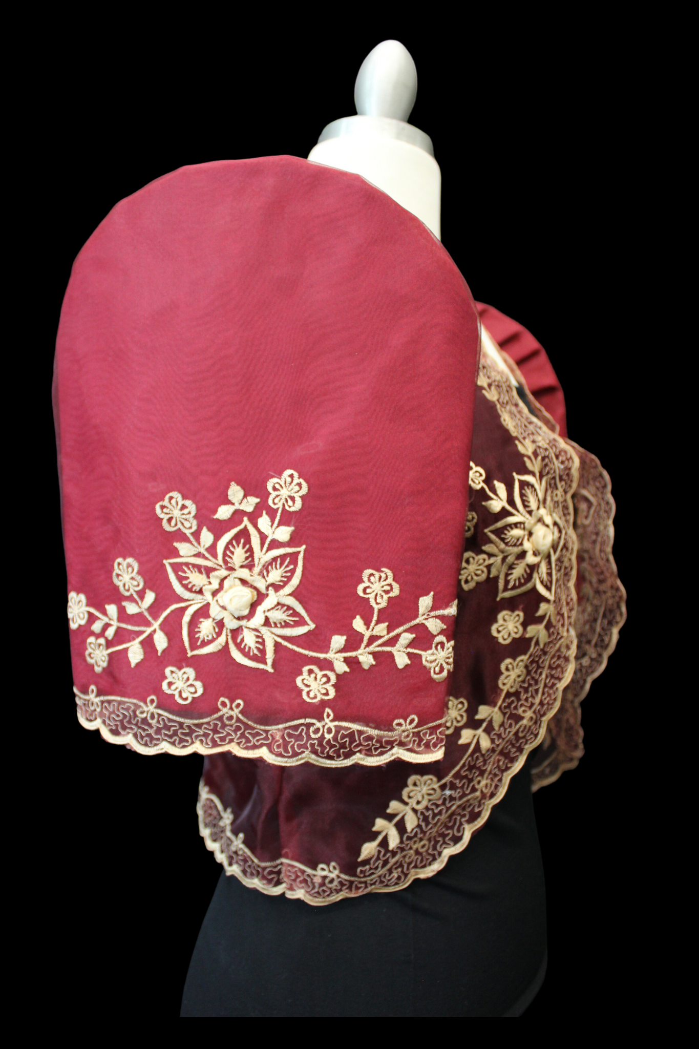 Burgundy Lace Bolero