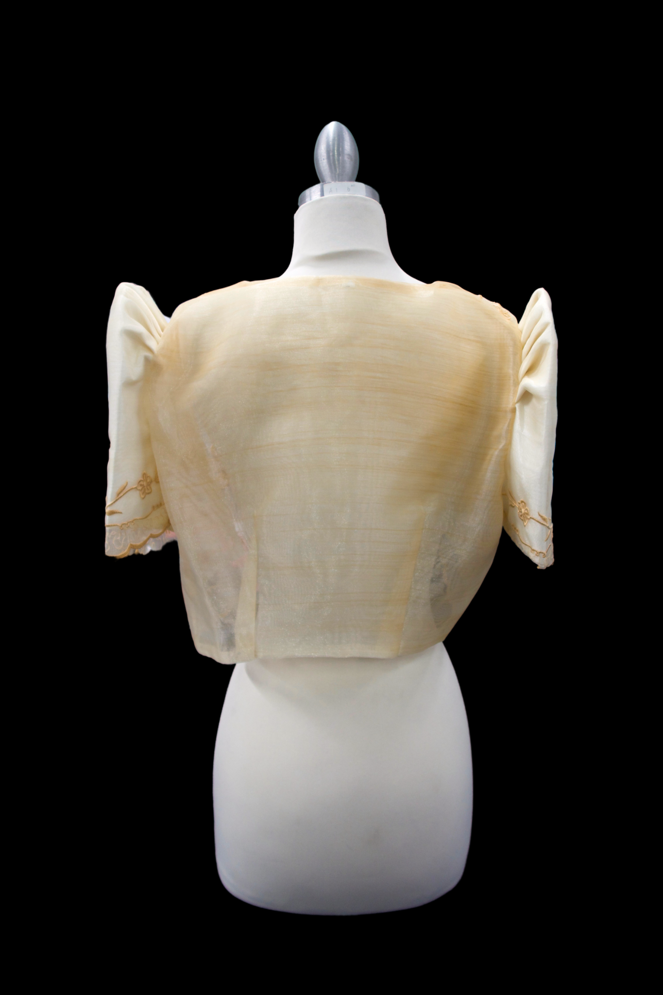 Crop Lace Bolero - Beige w/ Champagne Emb