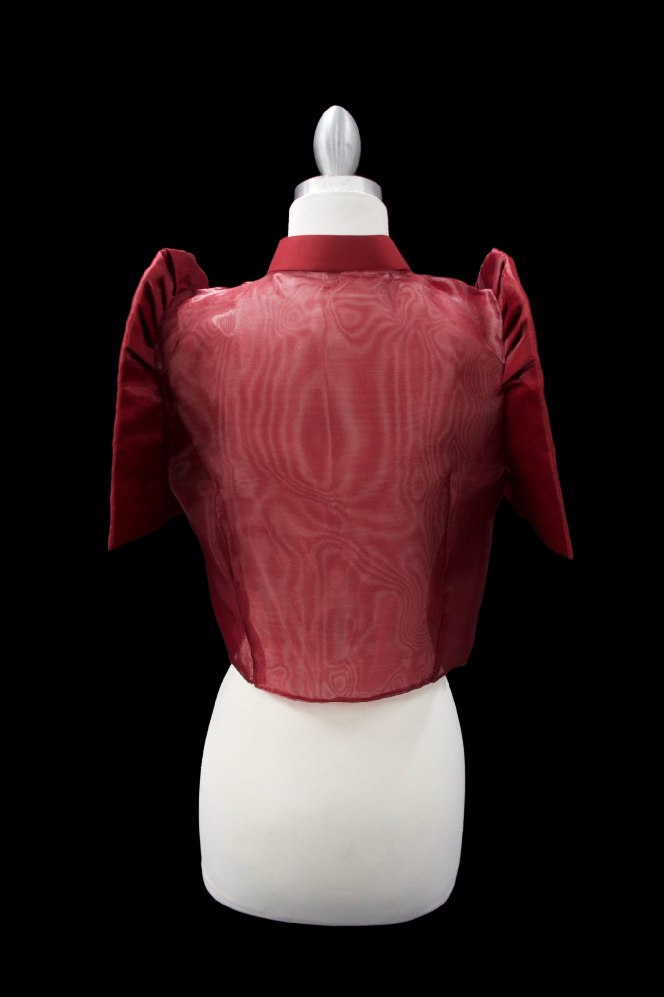 Triangle Single Button Bolero - Burgundy