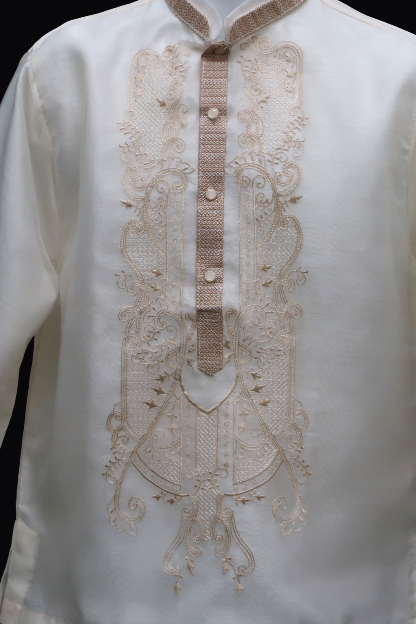 Pina Organza Barong - Swirl 10