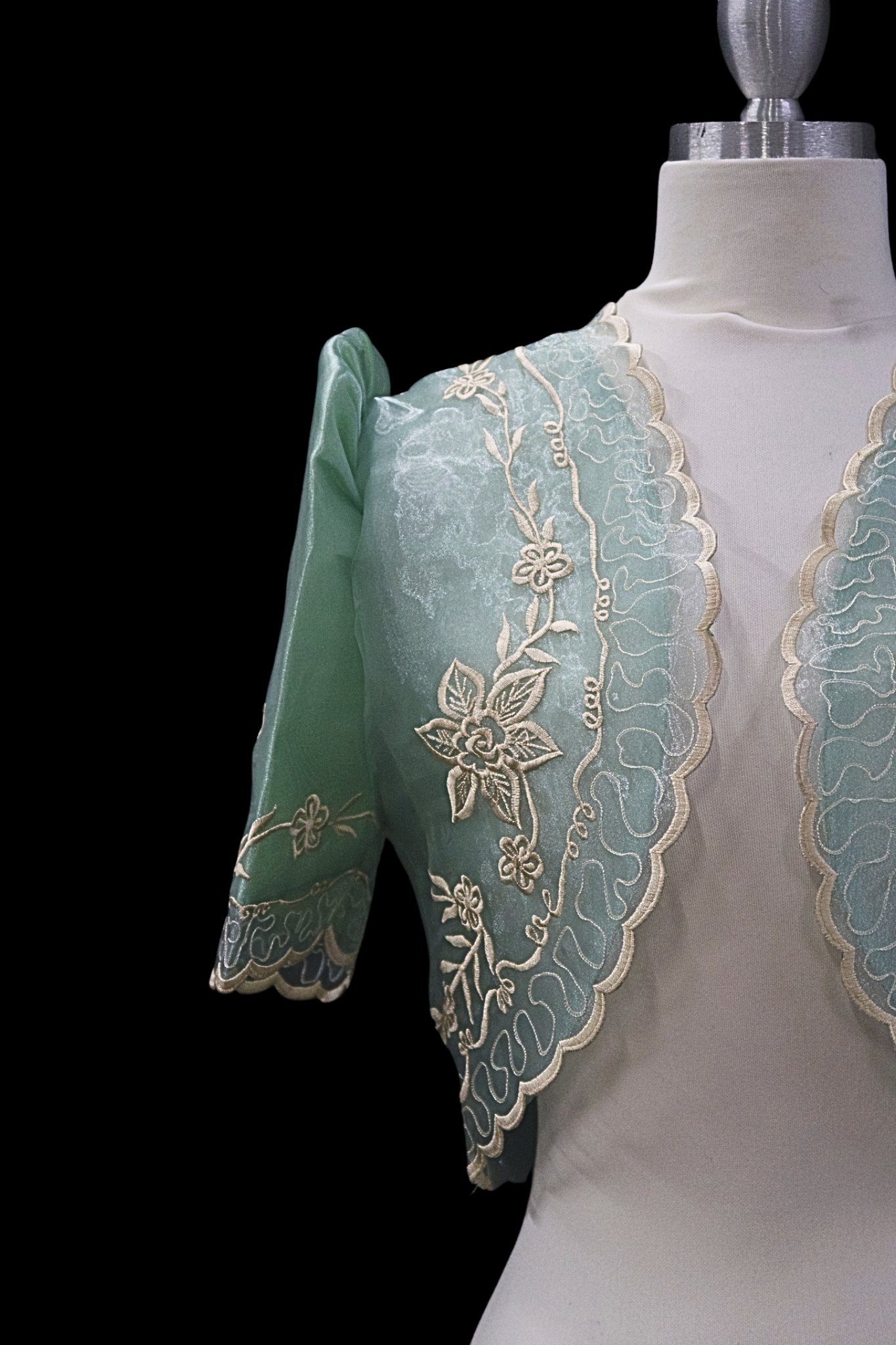 Crop Lace Bolero - Sage Green