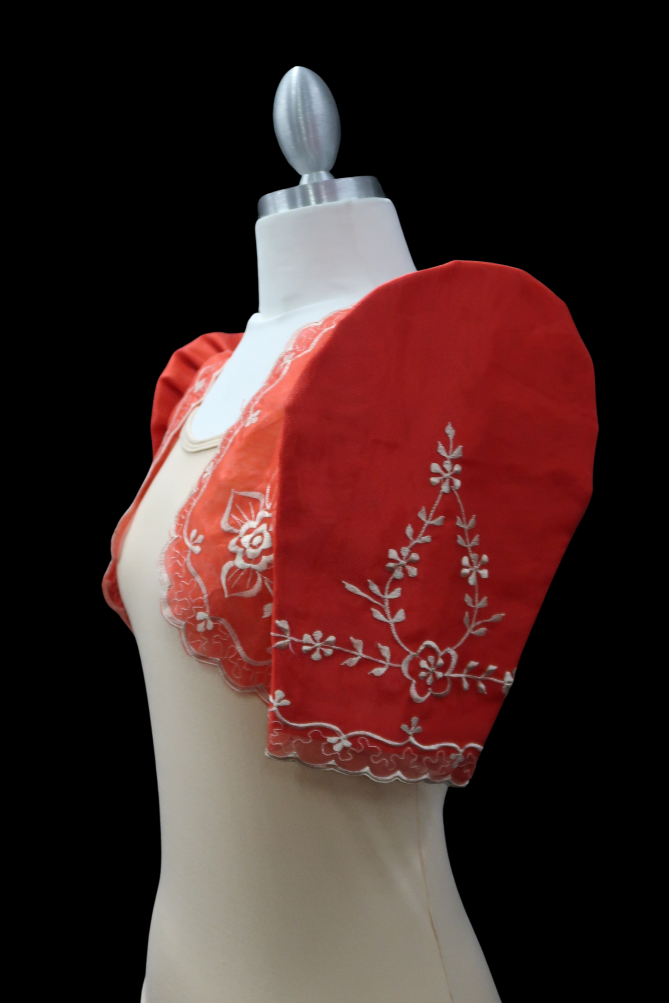 Crop Lace Bolero - Red