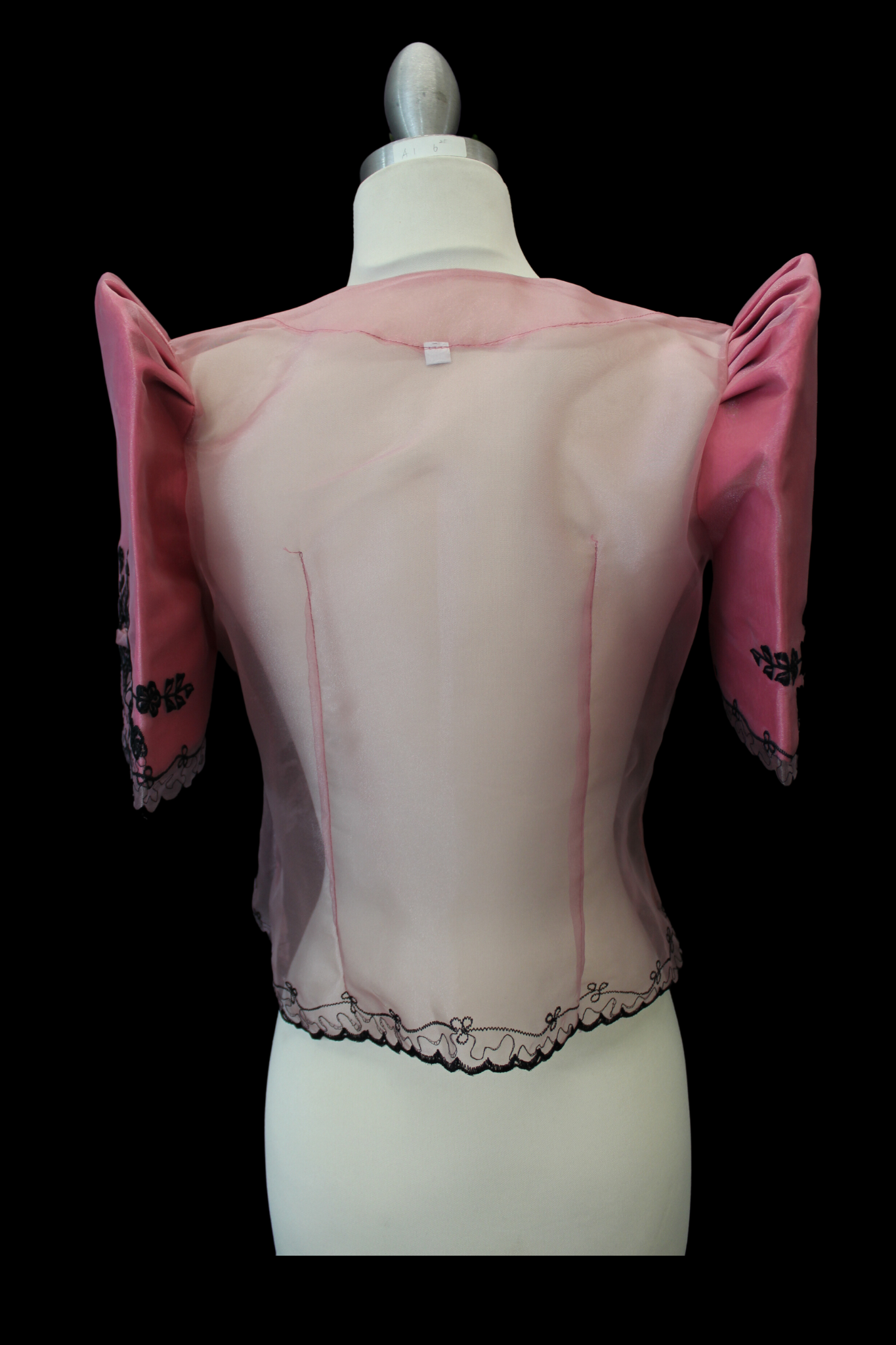 Pink/Black Lace Bolero